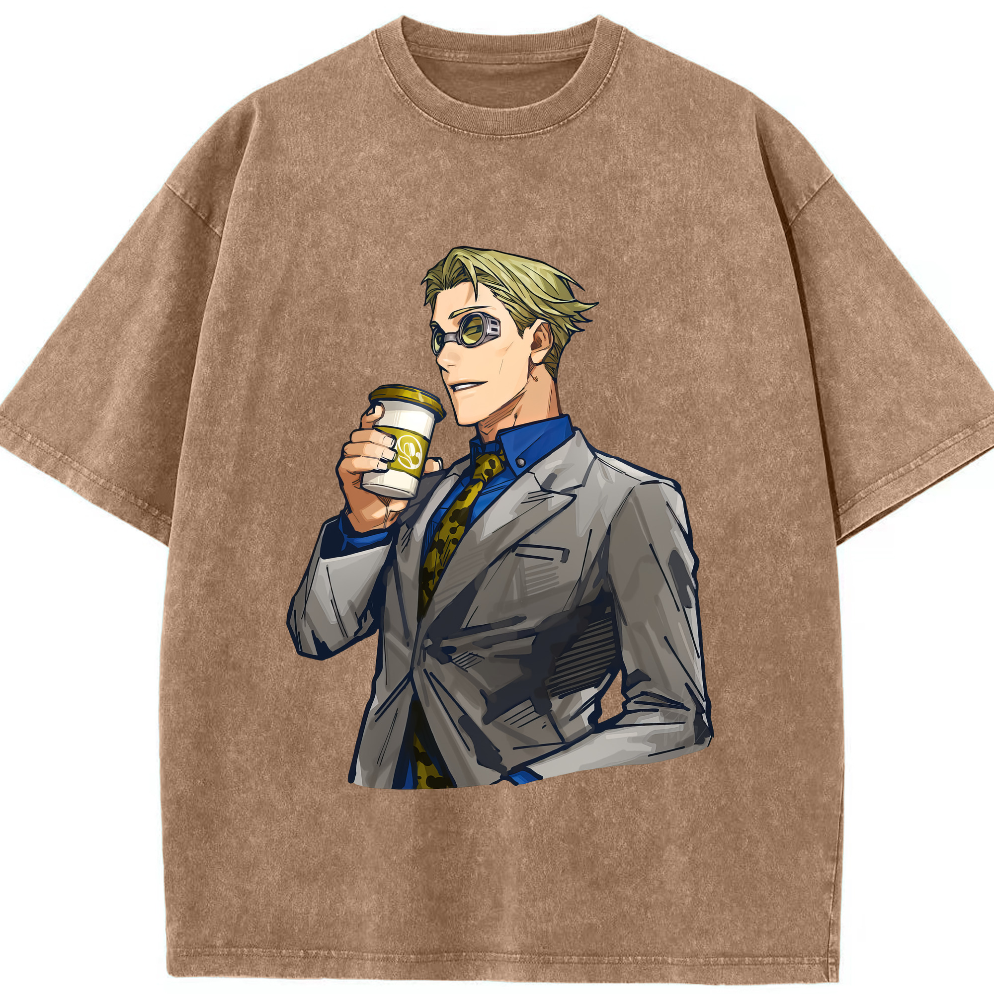 （画像用） 呪術廻戦 Jujutsu Kaisen 綿100% ヴィンテージ風 半袖Tシャツ（フロントプリント）
