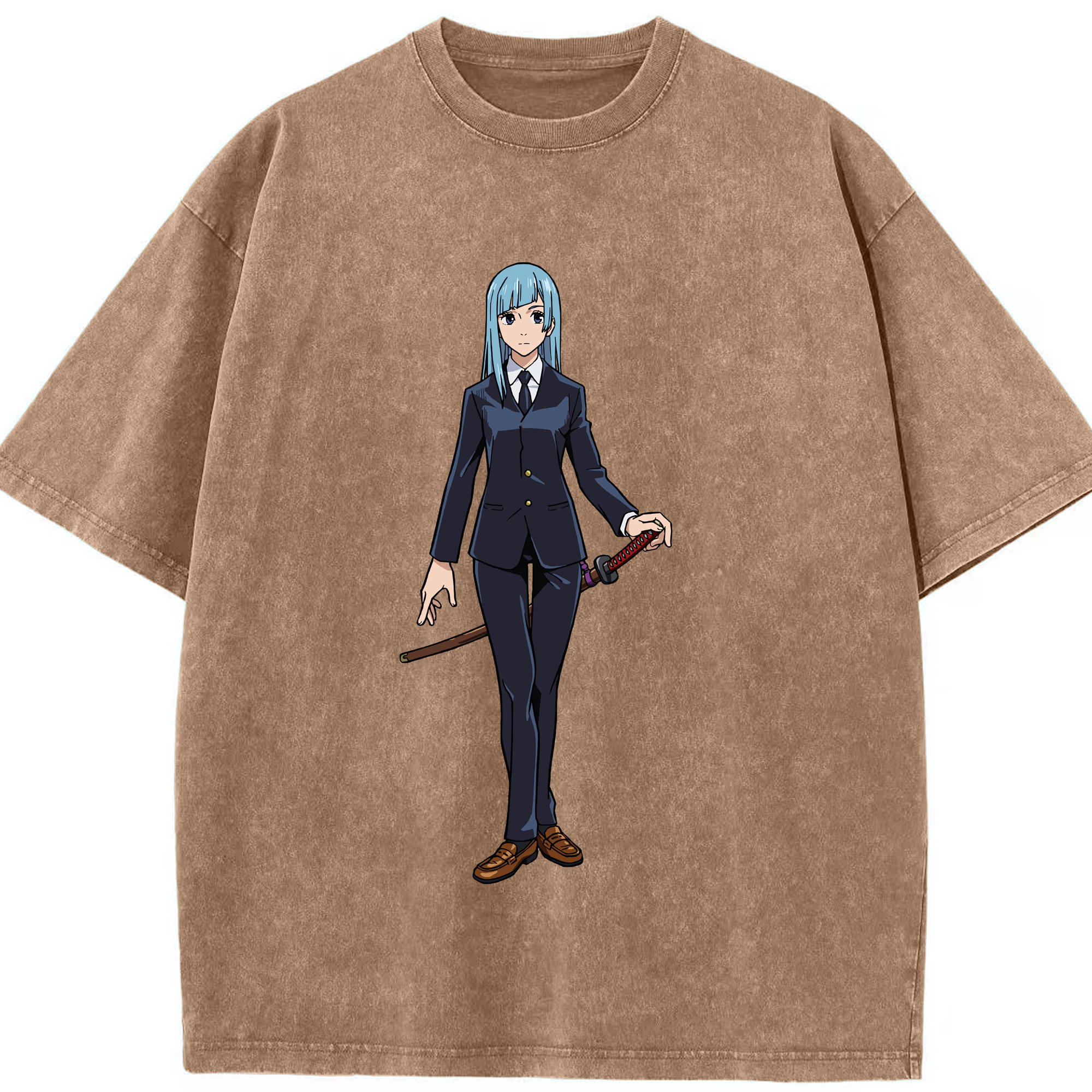 （画像用） 呪術廻戦 Jujutsu Kaisen 綿100% ヴィンテージ風 半袖Tシャツ（フロントプリント）