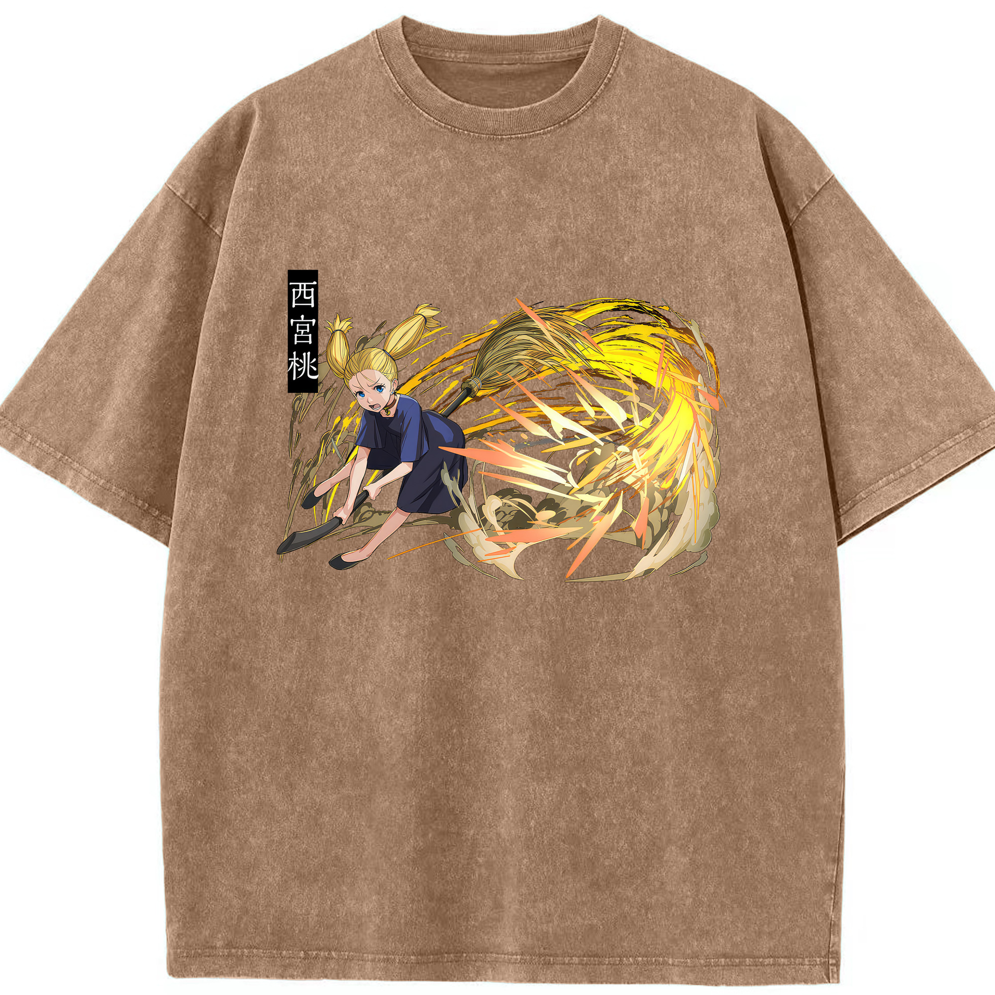 （画像用） 呪術廻戦 Jujutsu Kaisen 綿100% ヴィンテージ風 半袖Tシャツ（フロントプリント）