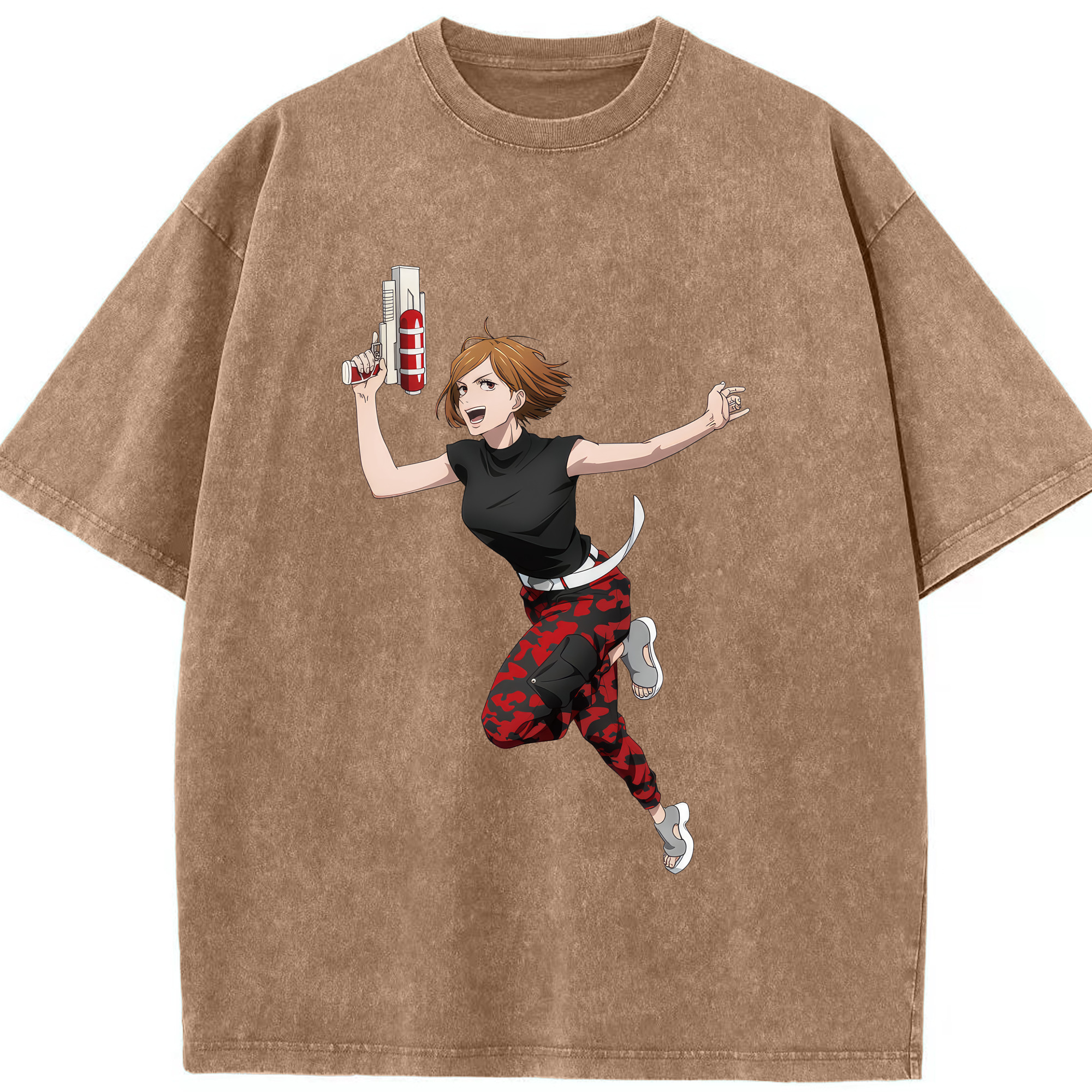 （画像用） 呪術廻戦 Jujutsu Kaisen 綿100% ヴィンテージ風 半袖Tシャツ（フロントプリント）