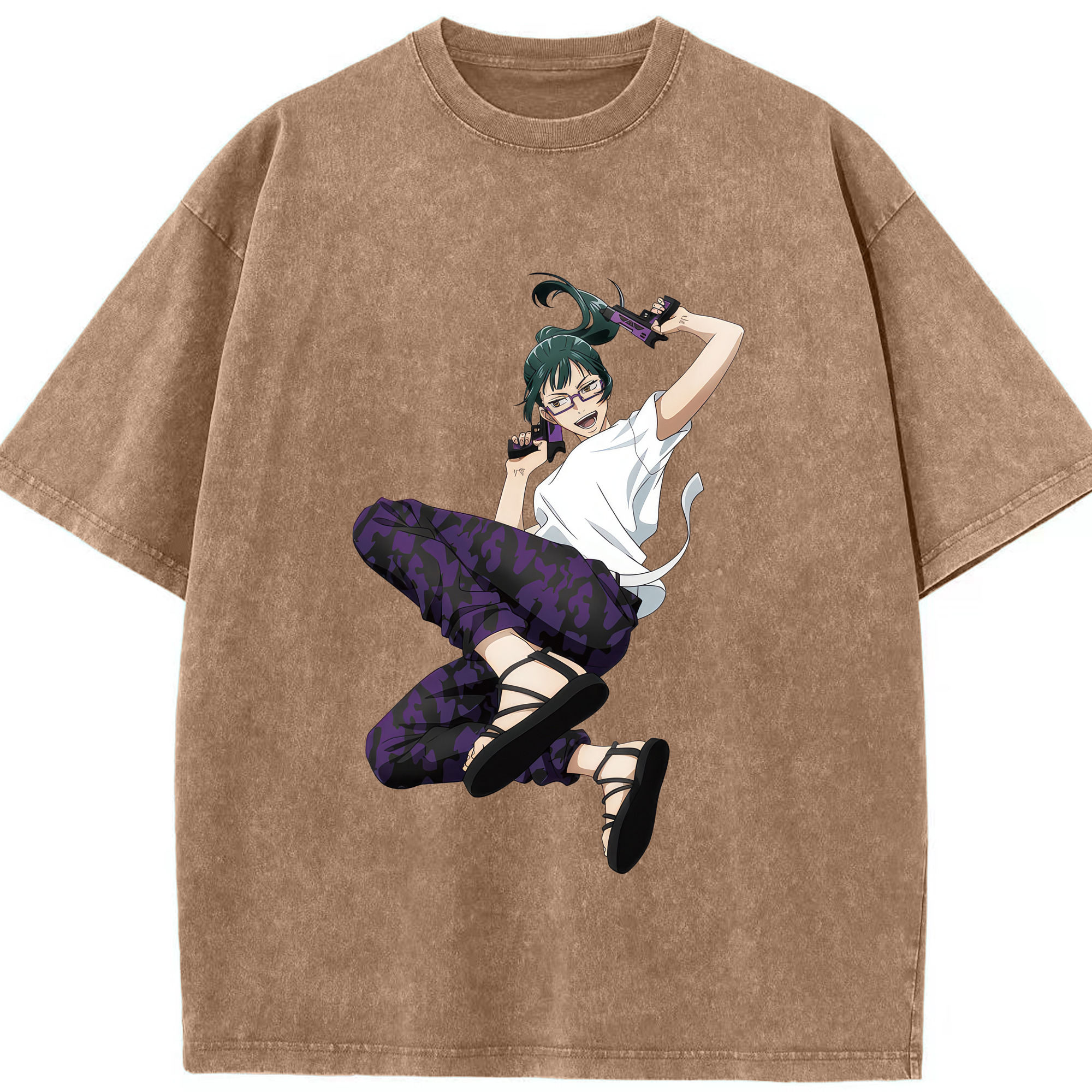 （画像用） 呪術廻戦 Jujutsu Kaisen 綿100% ヴィンテージ風 半袖Tシャツ（フロントプリント）