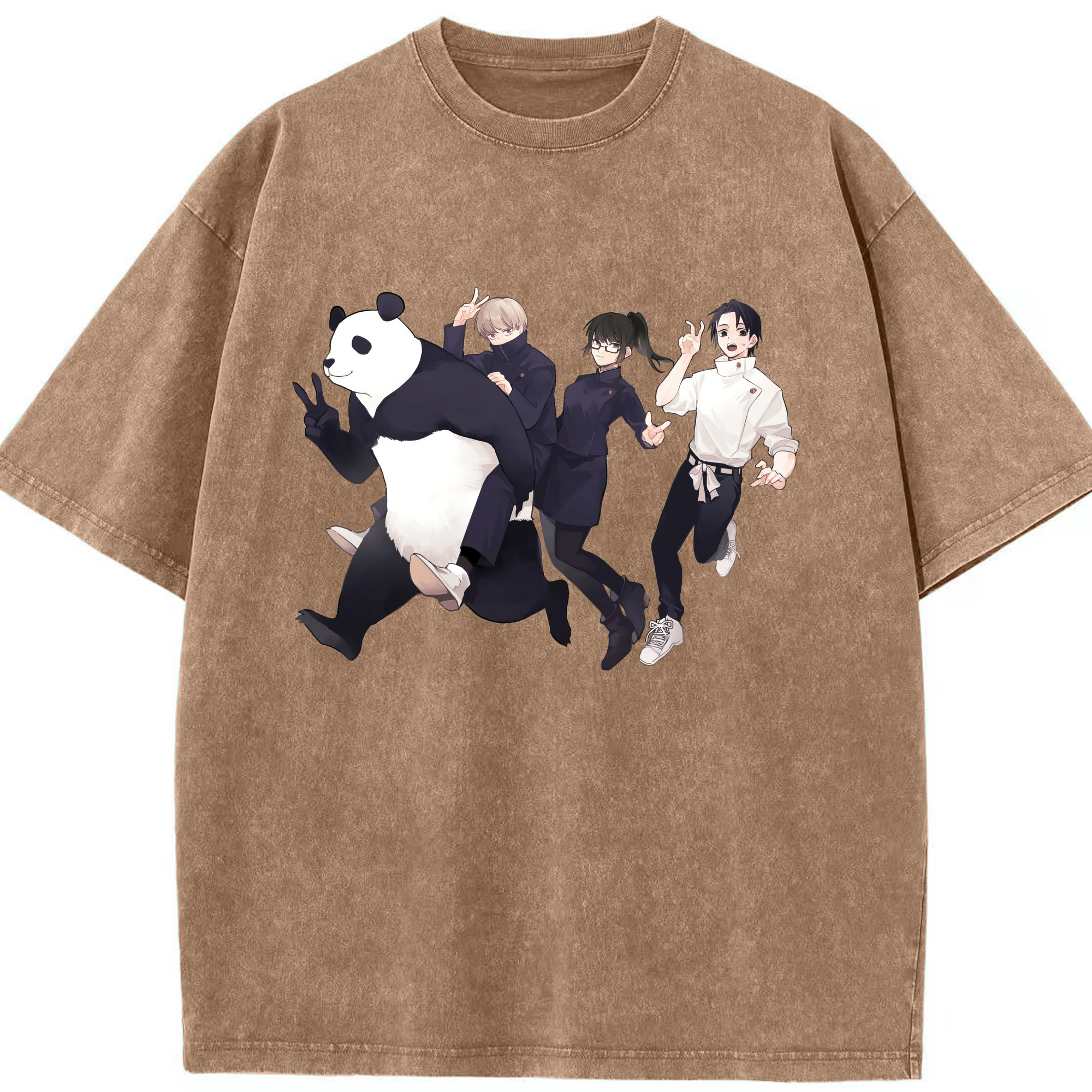 （画像用） 呪術廻戦 Jujutsu Kaisen 綿100% ヴィンテージ風 半袖Tシャツ（フロントプリント）