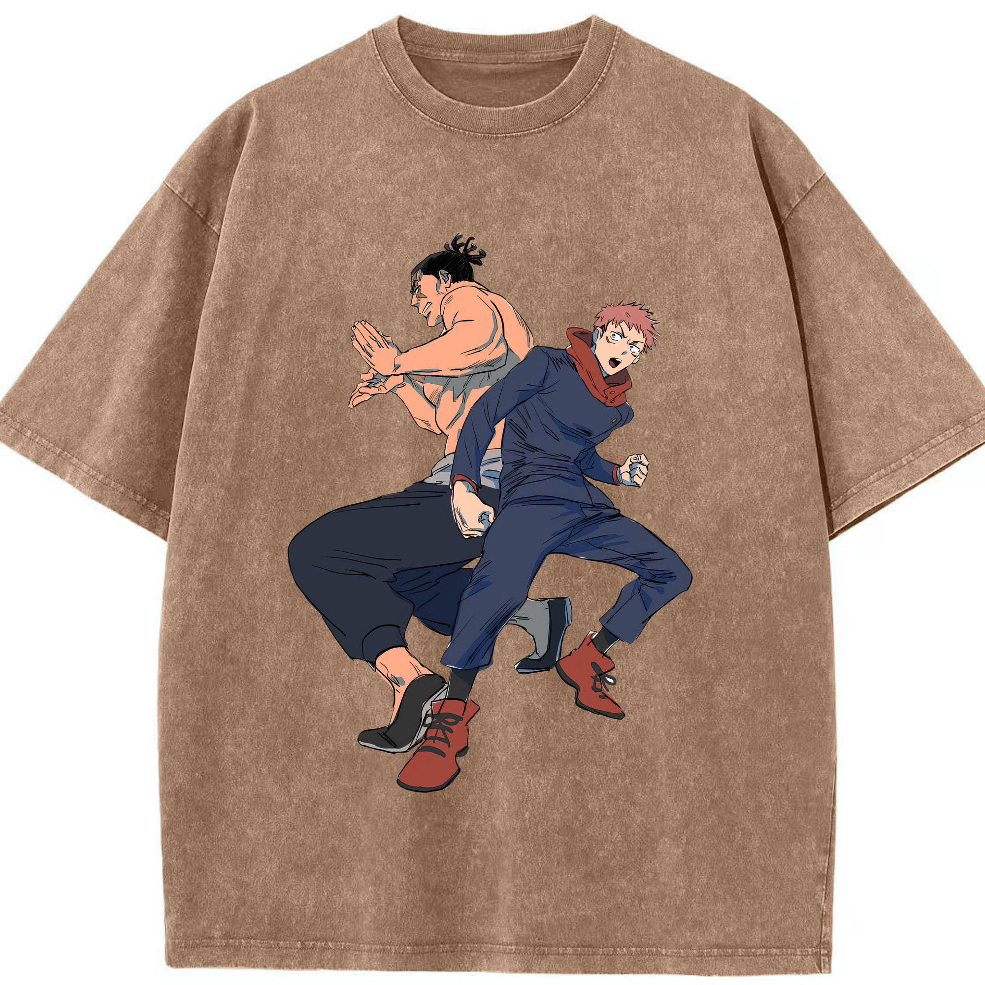 （画像用） 呪術廻戦 Jujutsu Kaisen 綿100% ヴィンテージ風 半袖Tシャツ（フロントプリント）