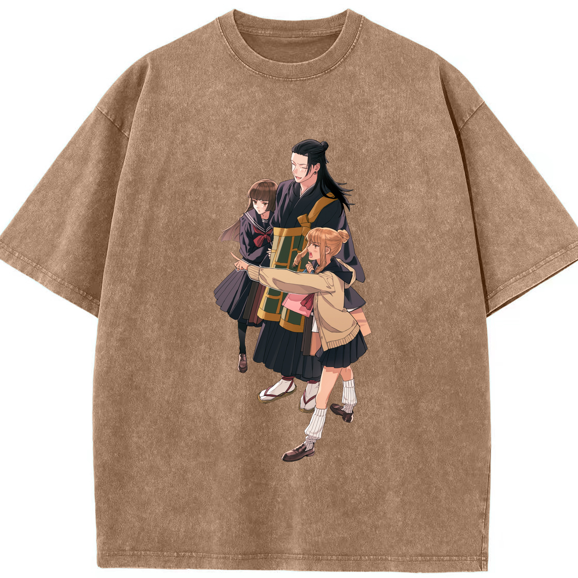 （画像用） 呪術廻戦 Jujutsu Kaisen 綿100% ヴィンテージ風 半袖Tシャツ（フロントプリント）