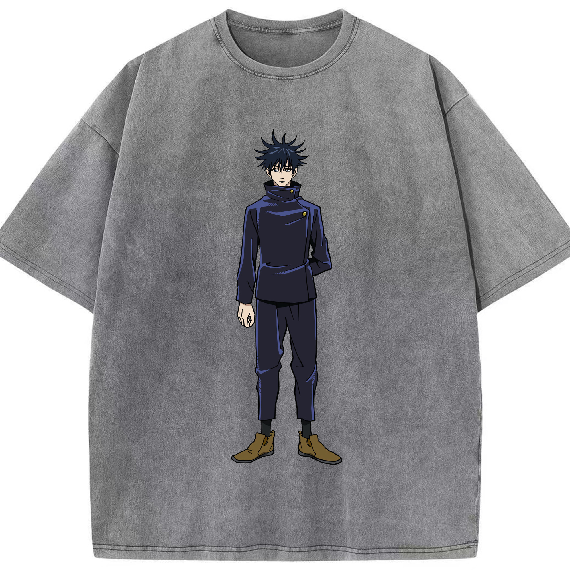 （画像用） 呪術廻戦 Jujutsu Kaisen 綿100% ヴィンテージ風 半袖Tシャツ（フロントプリント）