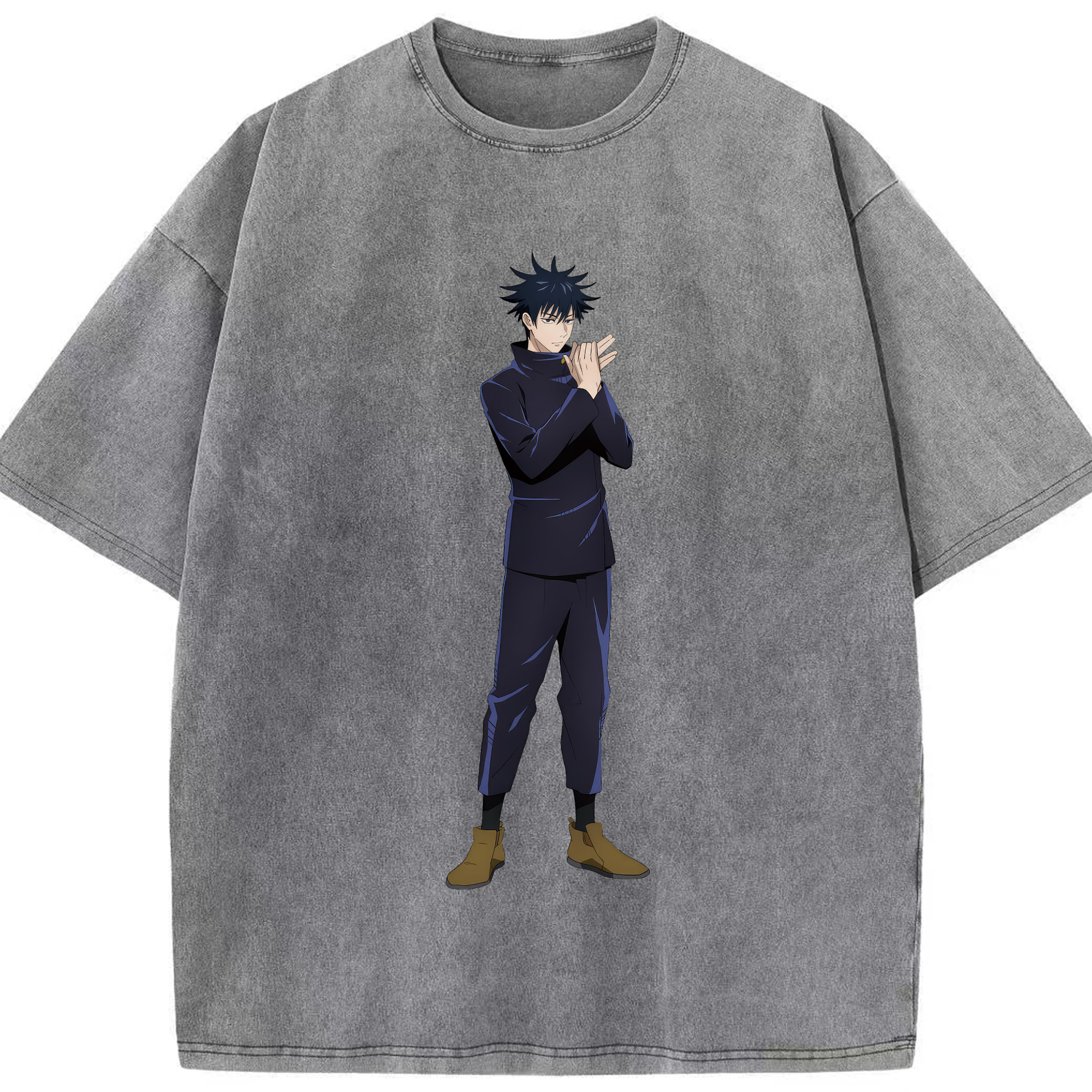 （画像用） 呪術廻戦 Jujutsu Kaisen 綿100% ヴィンテージ風 半袖Tシャツ（フロントプリント）