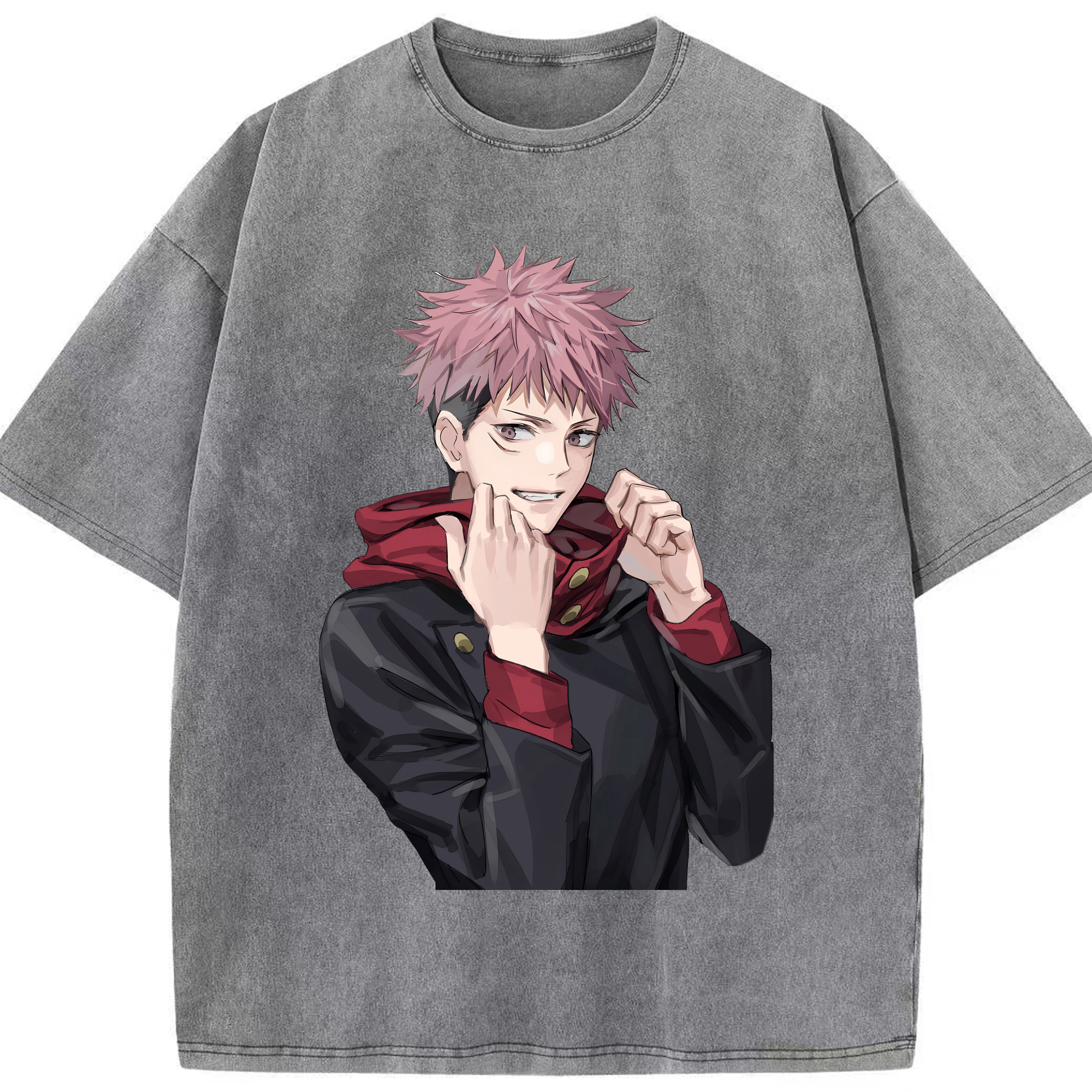 （画像用） 呪術廻戦 Jujutsu Kaisen 綿100% ヴィンテージ風 半袖Tシャツ（フロントプリント）