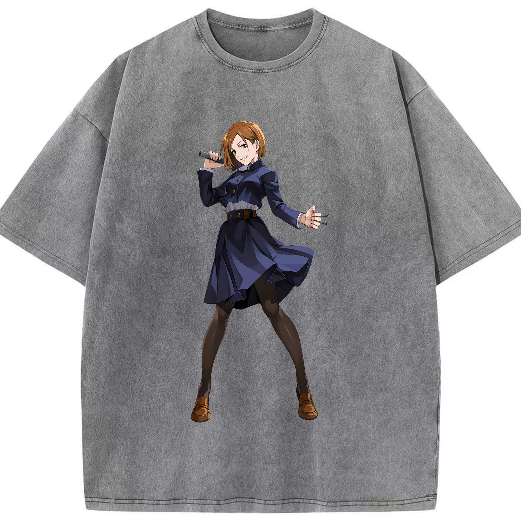 （画像用） 呪術廻戦 Jujutsu Kaisen 綿100% ヴィンテージ風 半袖Tシャツ（フロントプリント）