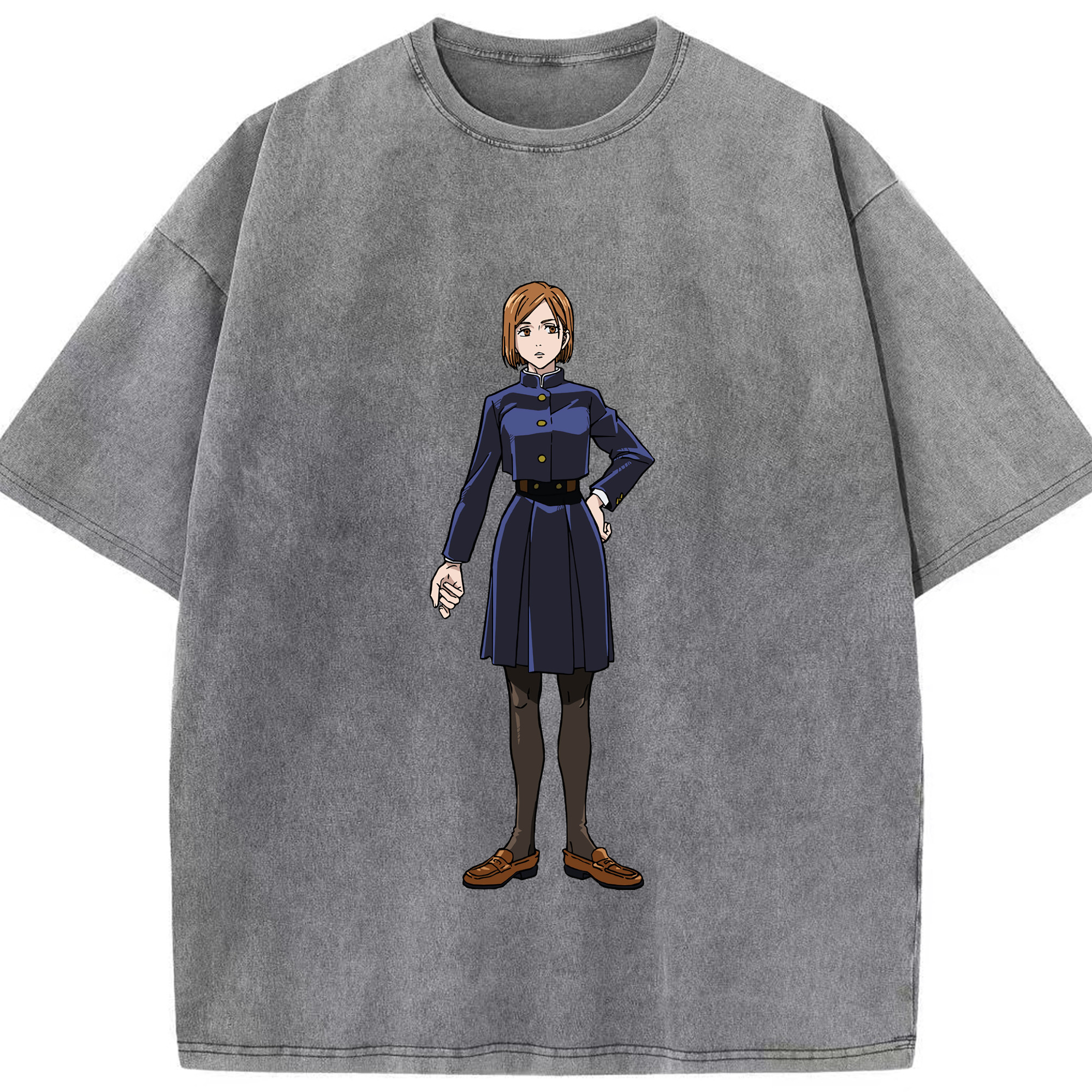 （画像用） 呪術廻戦 Jujutsu Kaisen 綿100% ヴィンテージ風 半袖Tシャツ（フロントプリント）