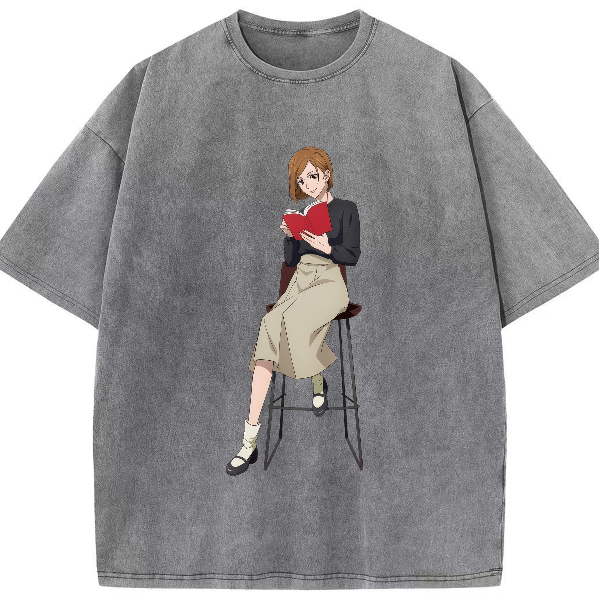 （画像用） 呪術廻戦 Jujutsu Kaisen 綿100% ヴィンテージ風 半袖Tシャツ（フロントプリント）