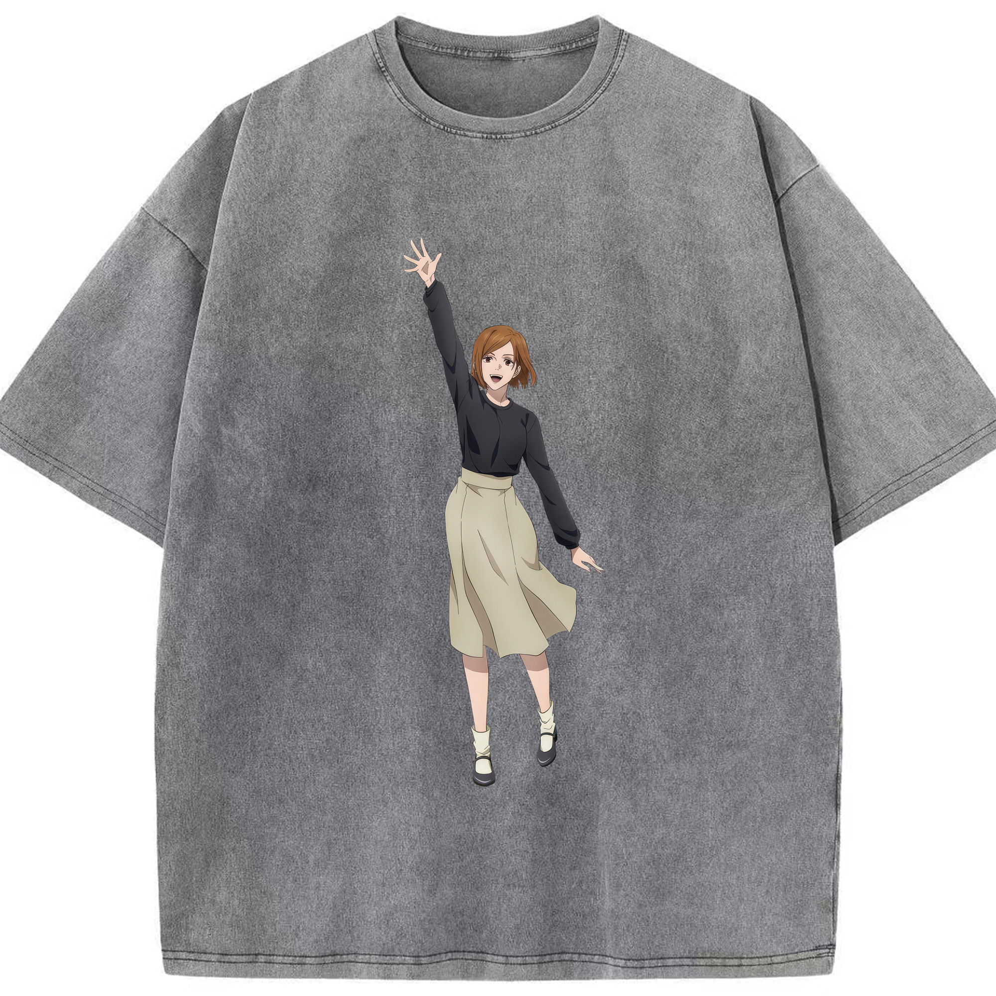 （画像用） 呪術廻戦 Jujutsu Kaisen 綿100% ヴィンテージ風 半袖Tシャツ（フロントプリント）