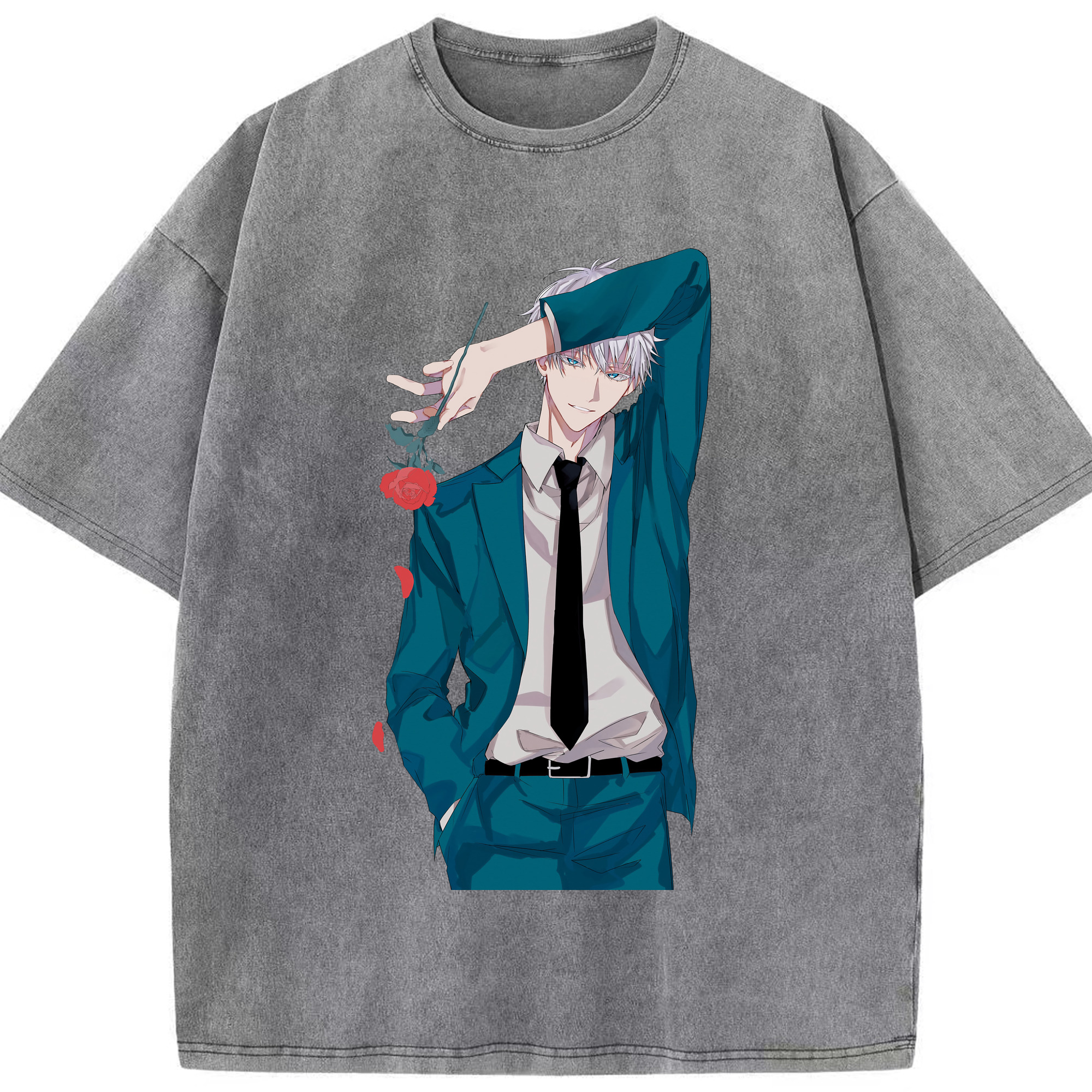 （画像用） 呪術廻戦 Jujutsu Kaisen 綿100% ヴィンテージ風 半袖Tシャツ（フロントプリント）
