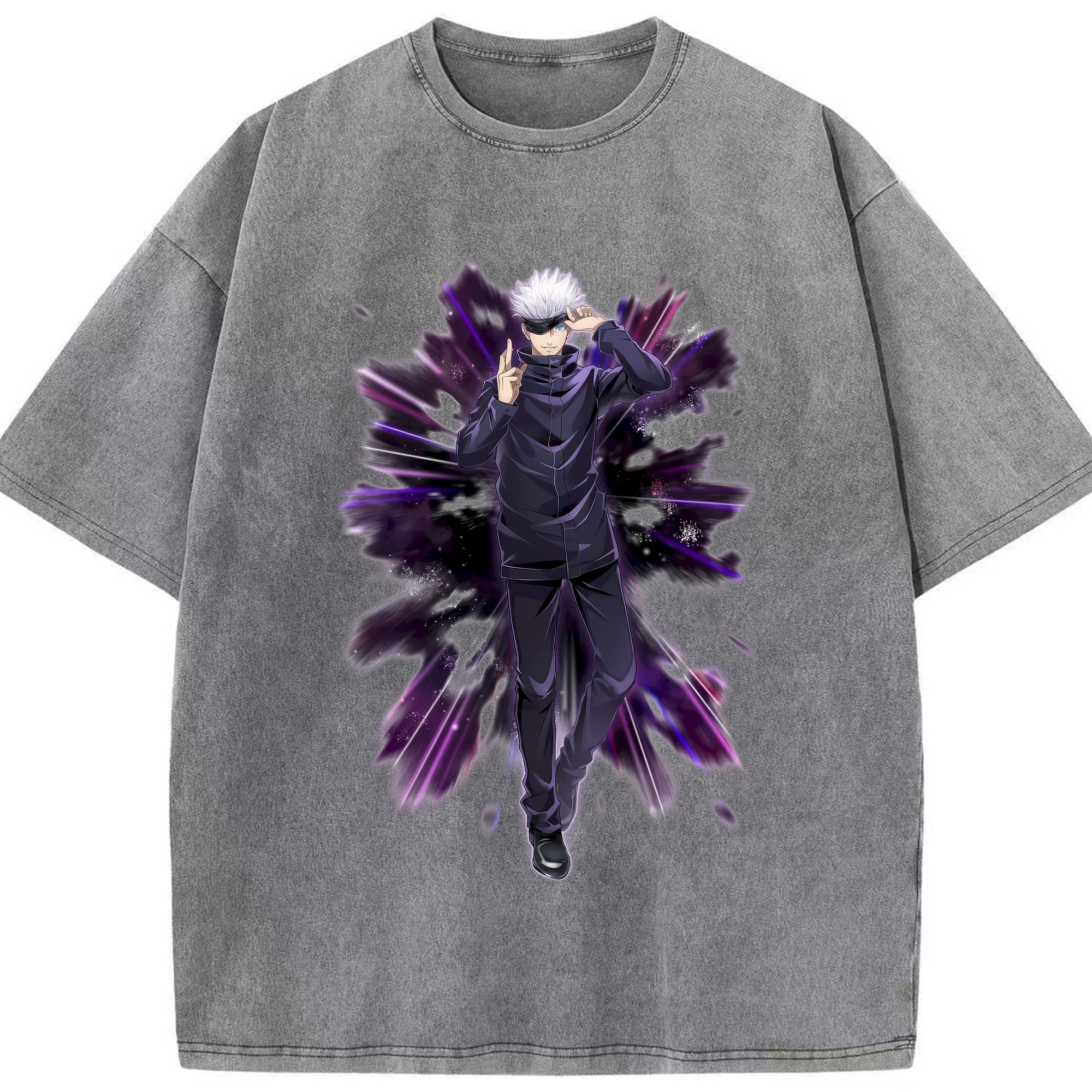 （画像用） 呪術廻戦 Jujutsu Kaisen 綿100% ヴィンテージ風 半袖Tシャツ（フロントプリント）