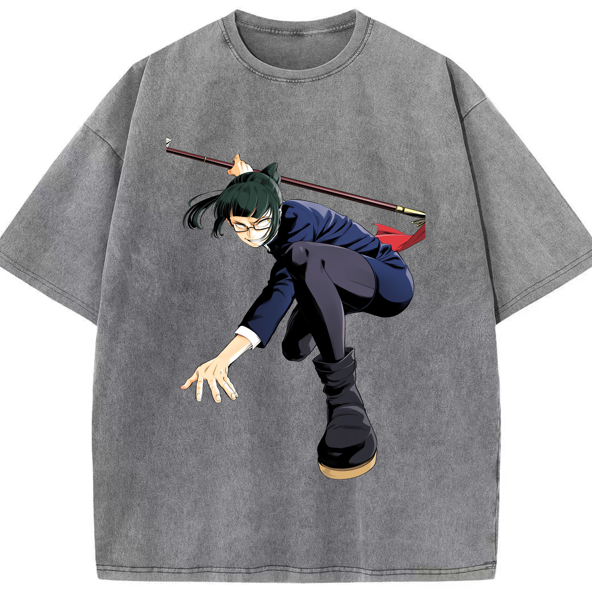 （画像用） 呪術廻戦 Jujutsu Kaisen 綿100% ヴィンテージ風 半袖Tシャツ（フロントプリント）