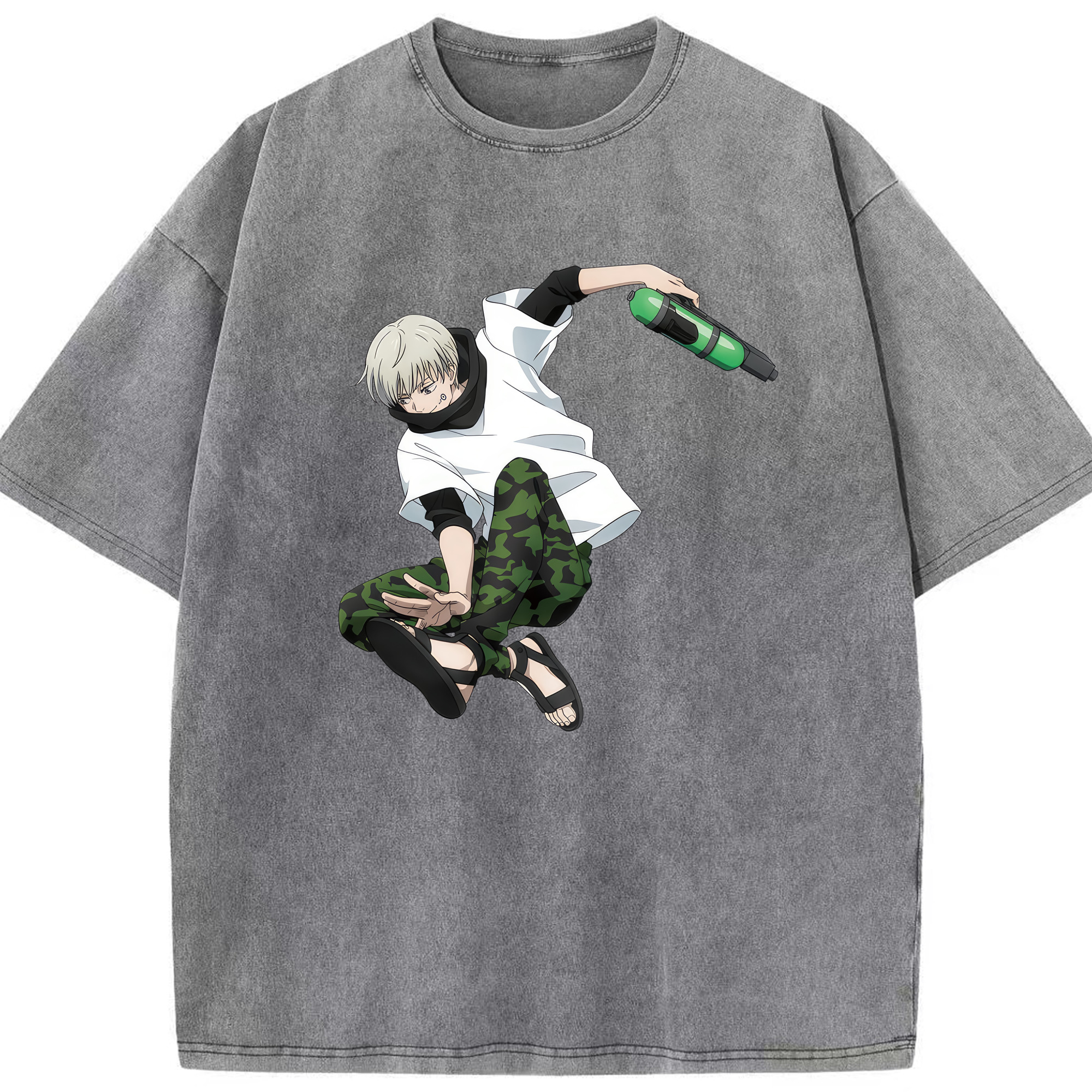 （画像用） 呪術廻戦 Jujutsu Kaisen 綿100% ヴィンテージ風 半袖Tシャツ（フロントプリント）