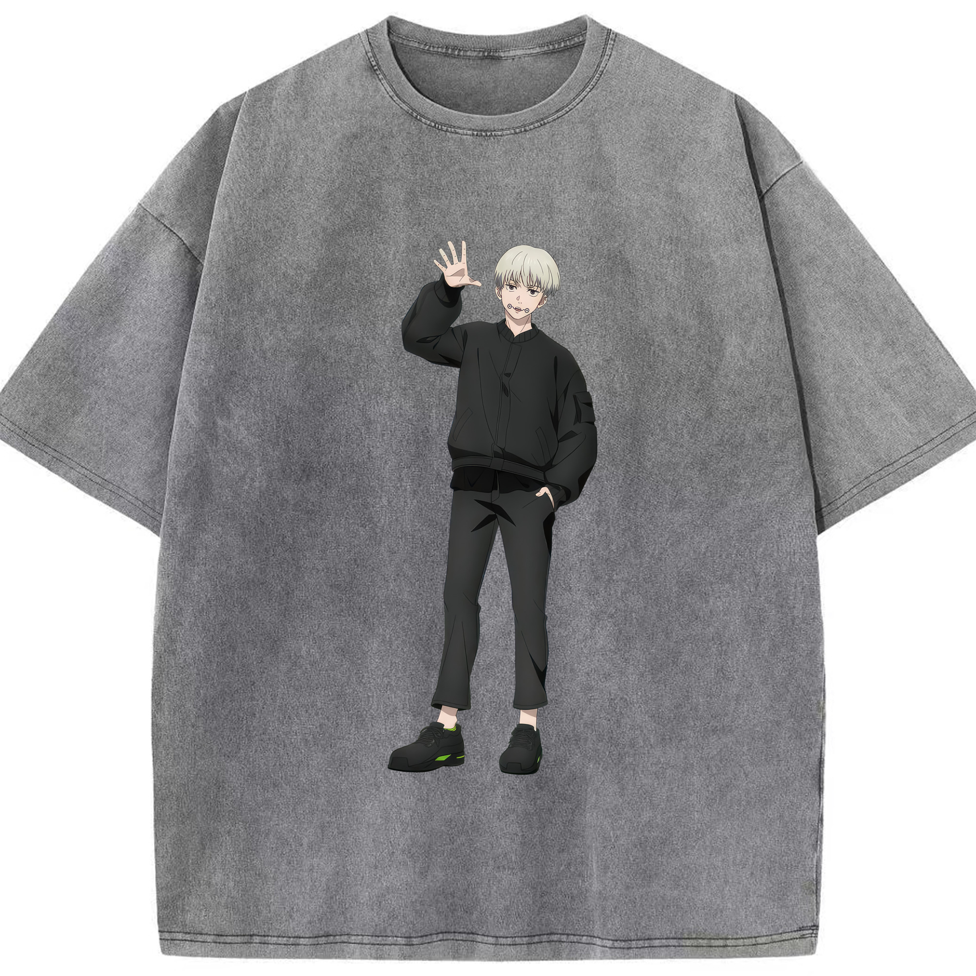 （画像用） 呪術廻戦 Jujutsu Kaisen 綿100% ヴィンテージ風 半袖Tシャツ（フロントプリント）