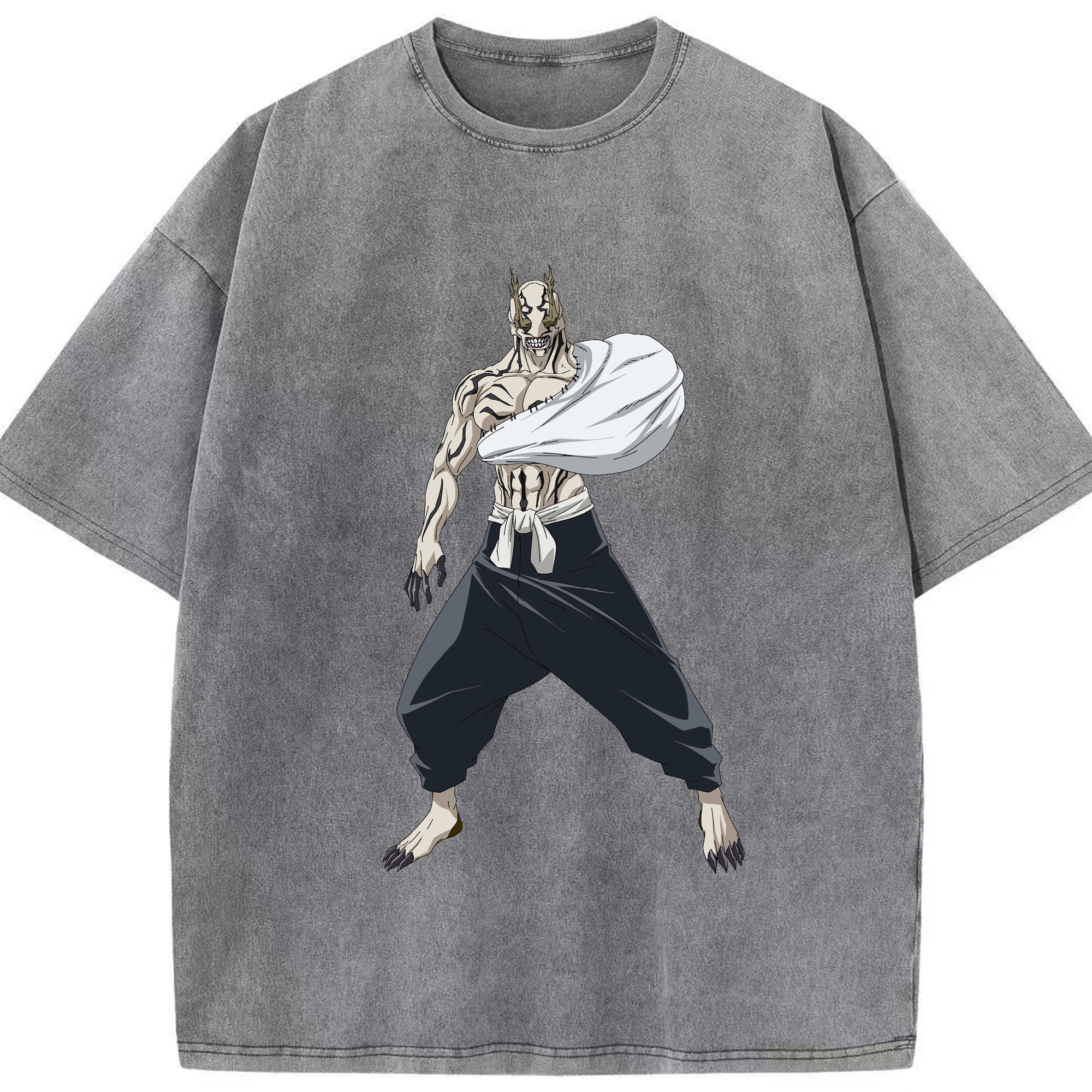 （画像用） 呪術廻戦 Jujutsu Kaisen 綿100% ヴィンテージ風 半袖Tシャツ（フロントプリント）