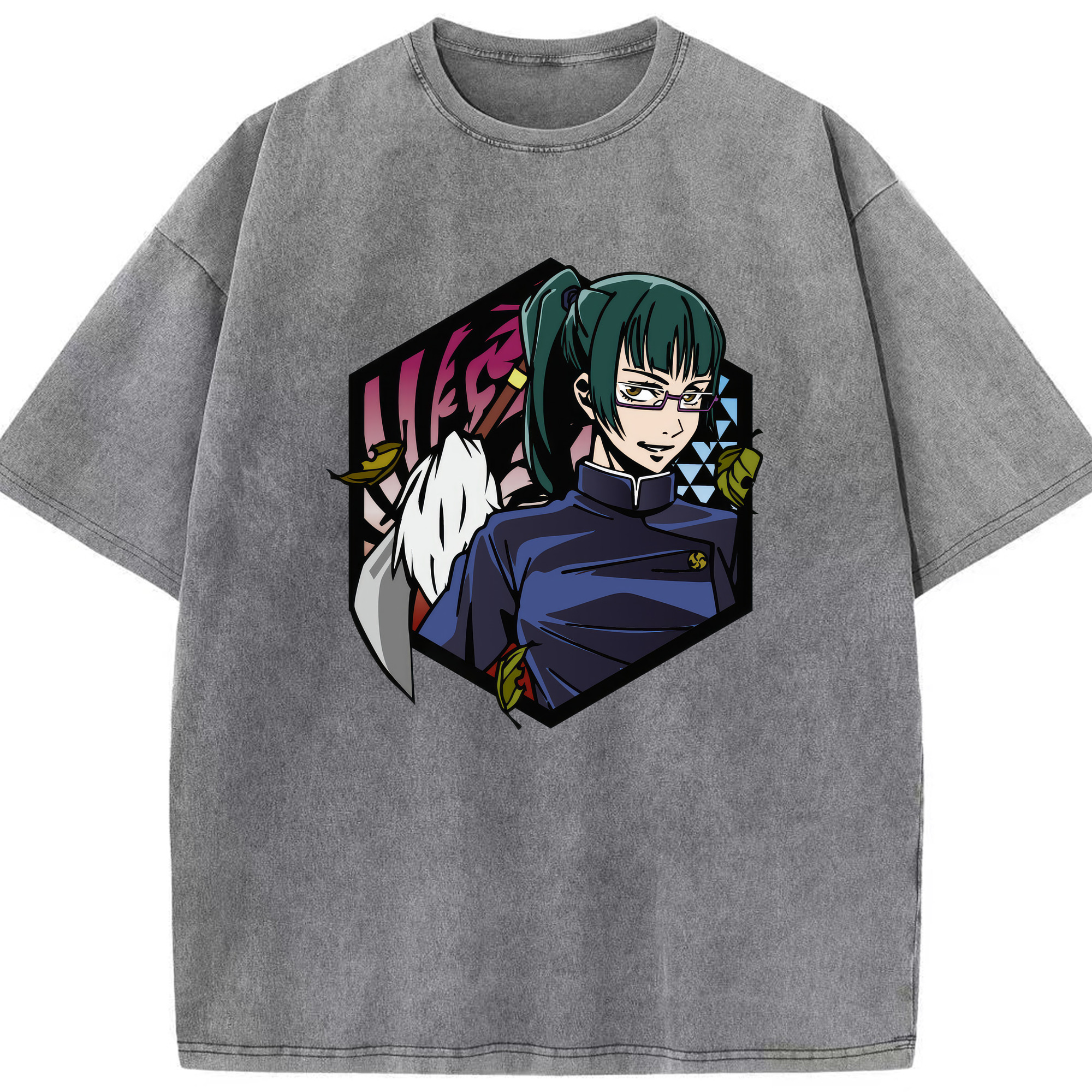 （画像用） 呪術廻戦 Jujutsu Kaisen 綿100% ヴィンテージ風 半袖Tシャツ（フロントプリント）