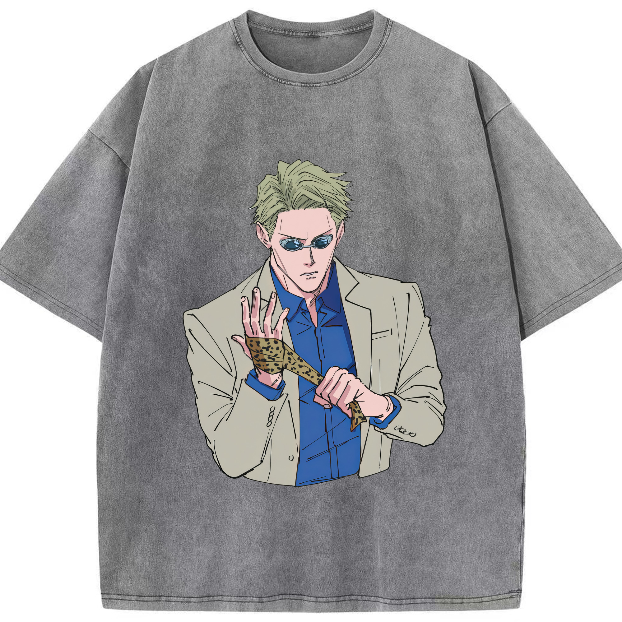 （画像用） 呪術廻戦 Jujutsu Kaisen 綿100% ヴィンテージ風 半袖Tシャツ（フロントプリント）