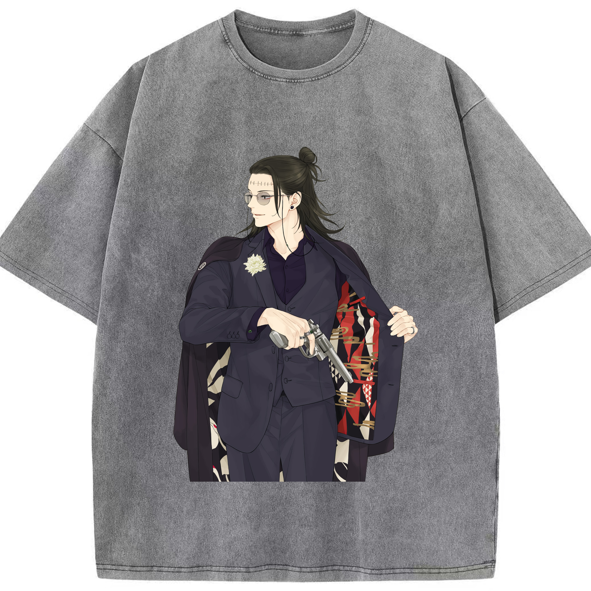 （画像用） 呪術廻戦 Jujutsu Kaisen 綿100% ヴィンテージ風 半袖Tシャツ（フロントプリント）