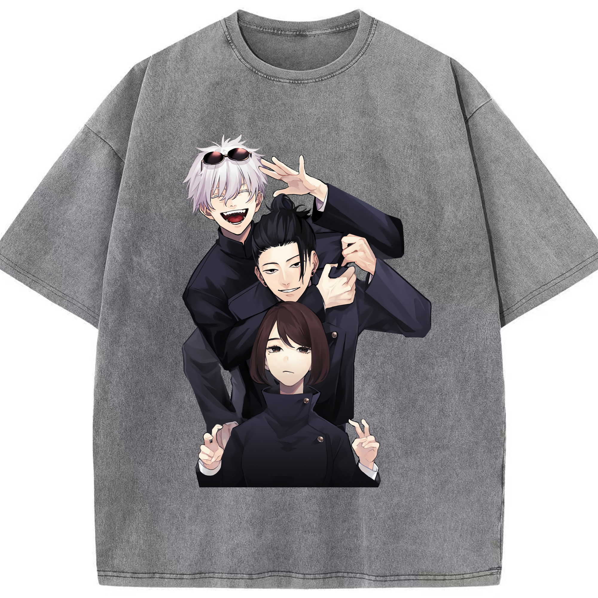 （画像用） 呪術廻戦 Jujutsu Kaisen 綿100% ヴィンテージ風 半袖Tシャツ（フロントプリント）