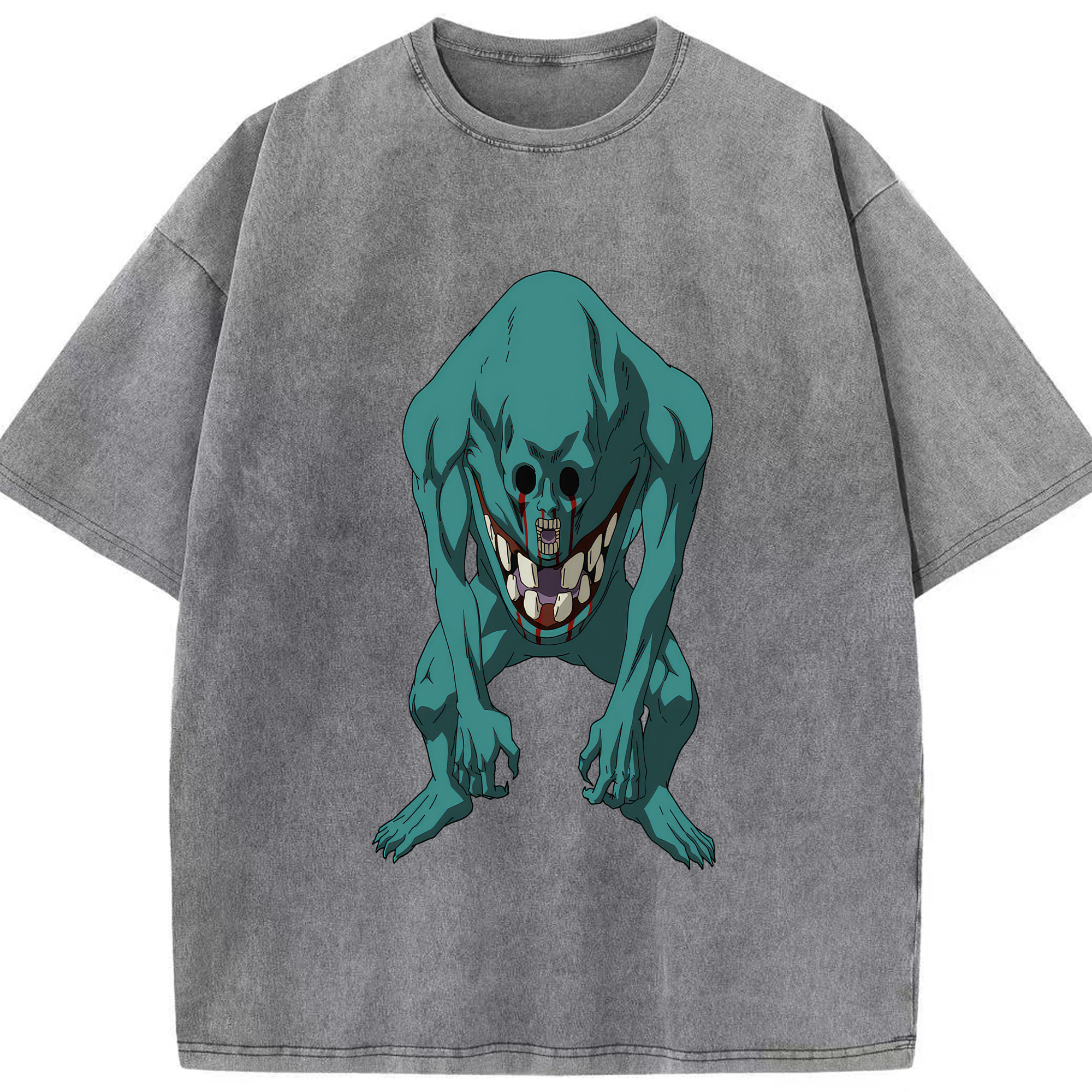 （画像用） 呪術廻戦 Jujutsu Kaisen 綿100% ヴィンテージ風 半袖Tシャツ（フロントプリント）