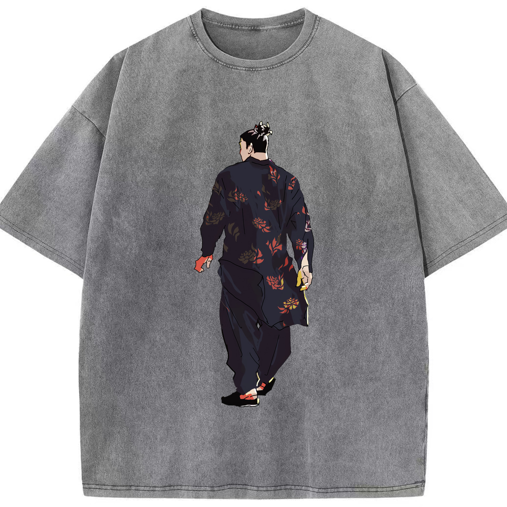 （画像用） 呪術廻戦 Jujutsu Kaisen 綿100% ヴィンテージ風 半袖Tシャツ（フロントプリント）