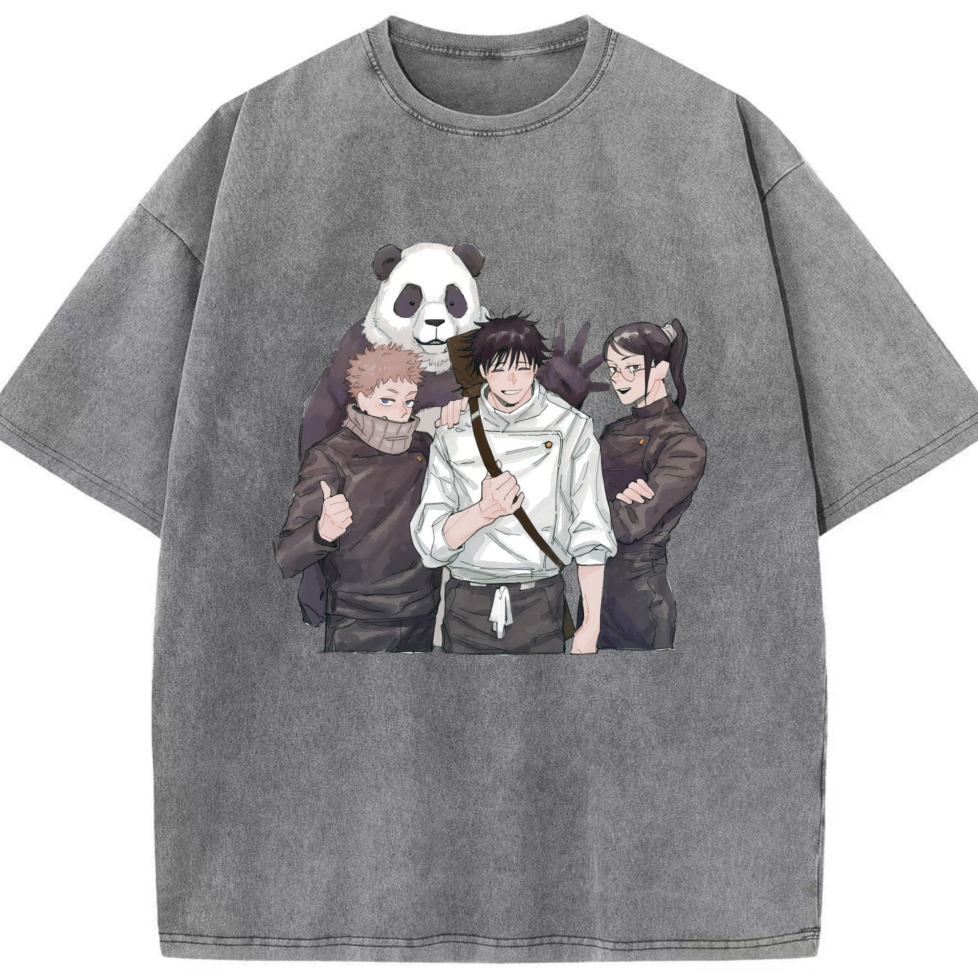 （画像用） 呪術廻戦 Jujutsu Kaisen 綿100% ヴィンテージ風 半袖Tシャツ（フロントプリント）