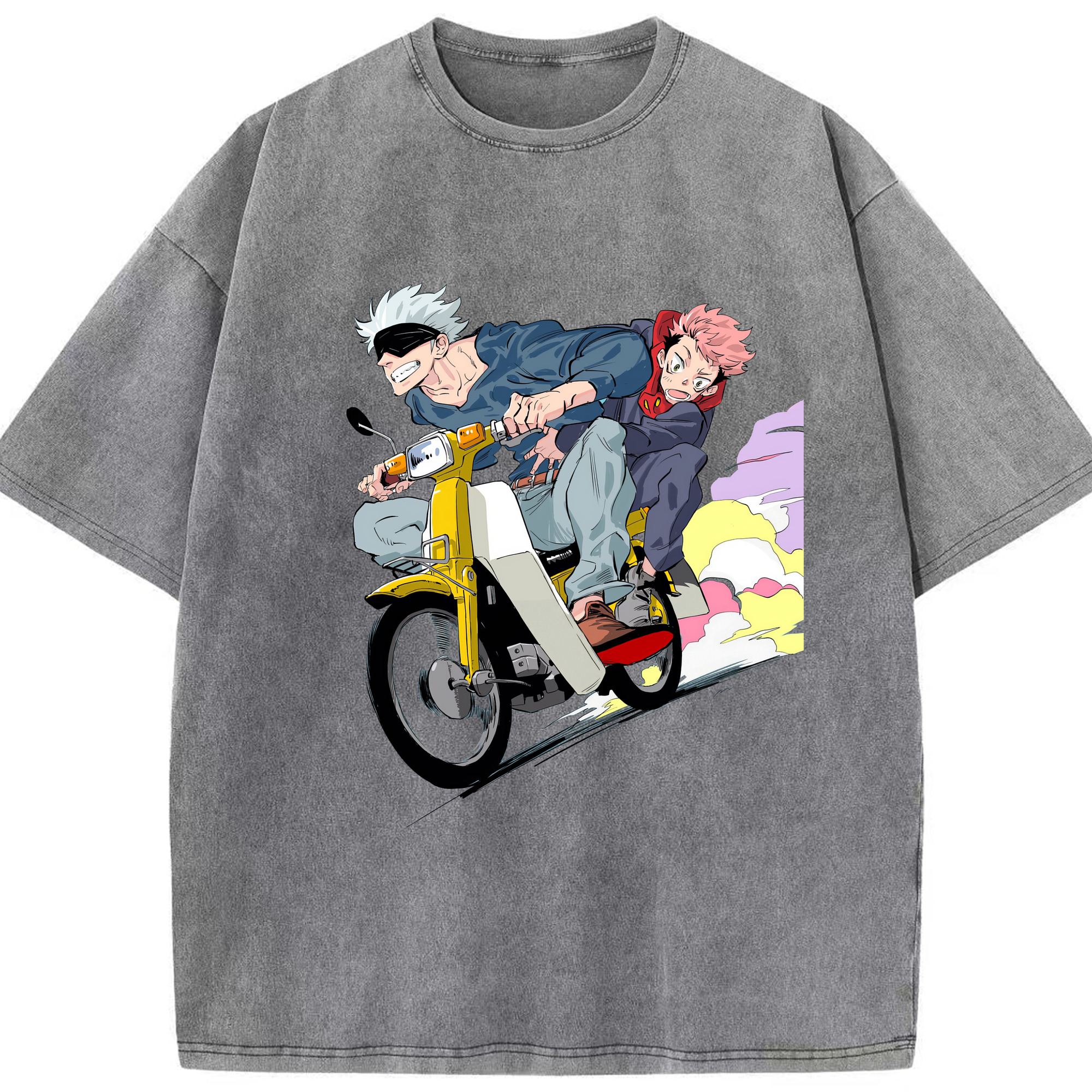 （画像用） 呪術廻戦 Jujutsu Kaisen 綿100% ヴィンテージ風 半袖Tシャツ（フロントプリント）