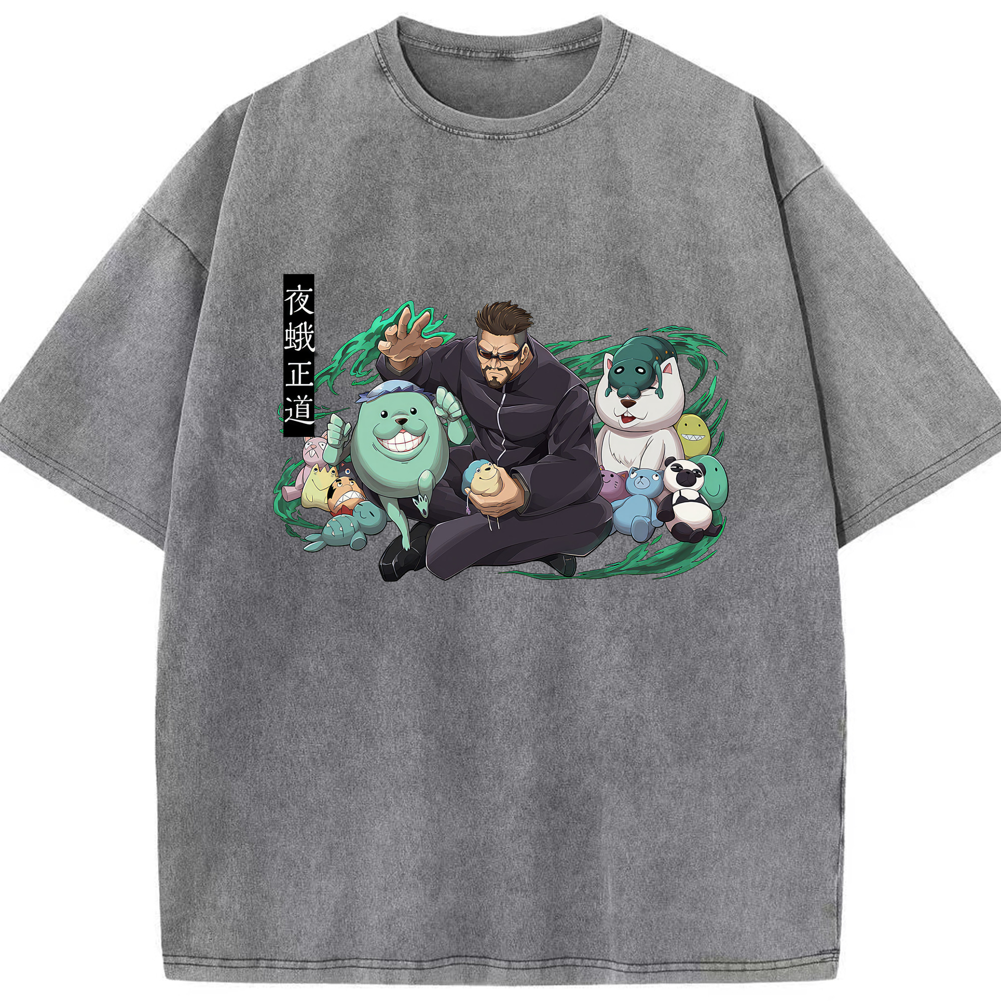 （画像用） 呪術廻戦 Jujutsu Kaisen 綿100% ヴィンテージ風 半袖Tシャツ（フロントプリント）