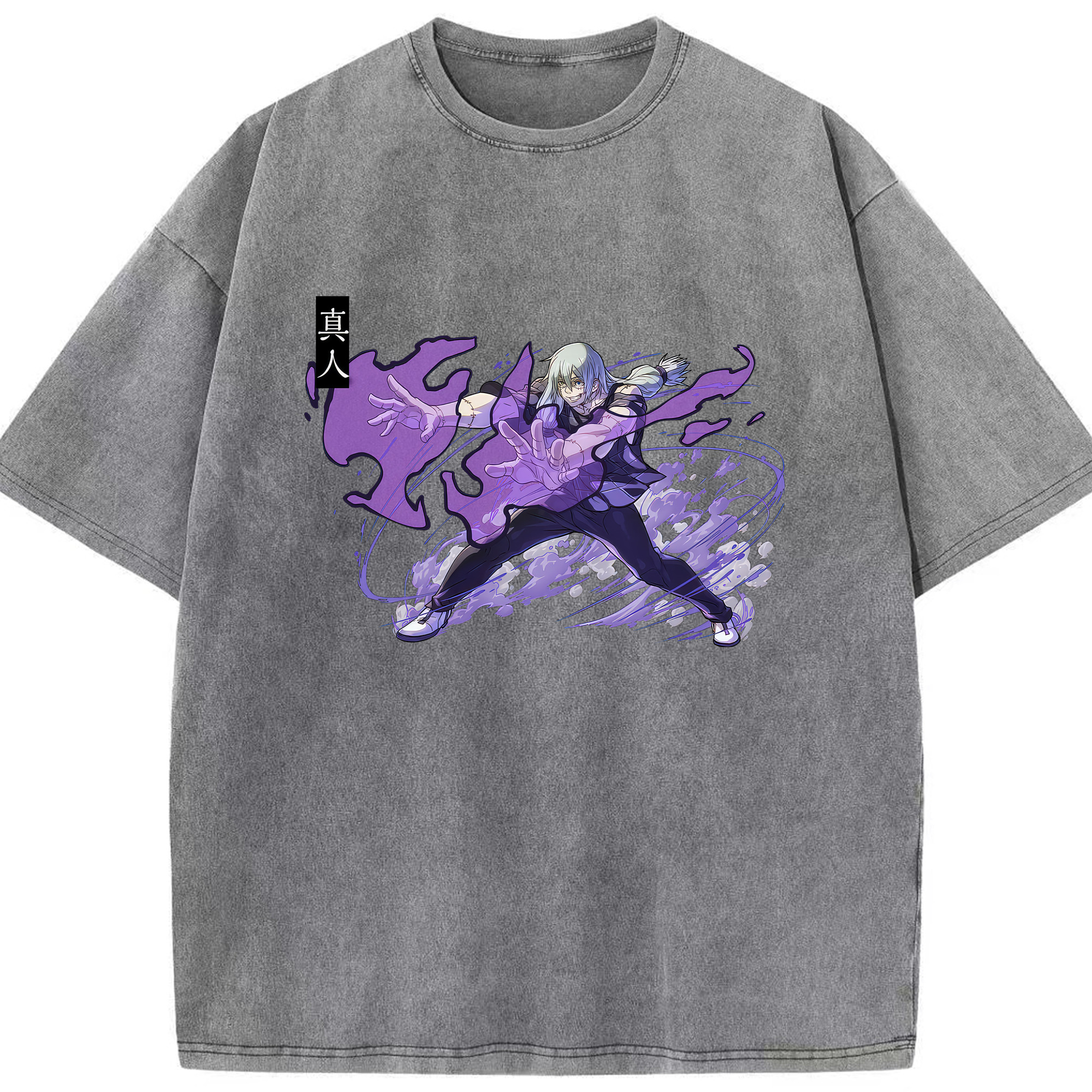 （画像用） 呪術廻戦 Jujutsu Kaisen 綿100% ヴィンテージ風 半袖Tシャツ（フロントプリント）