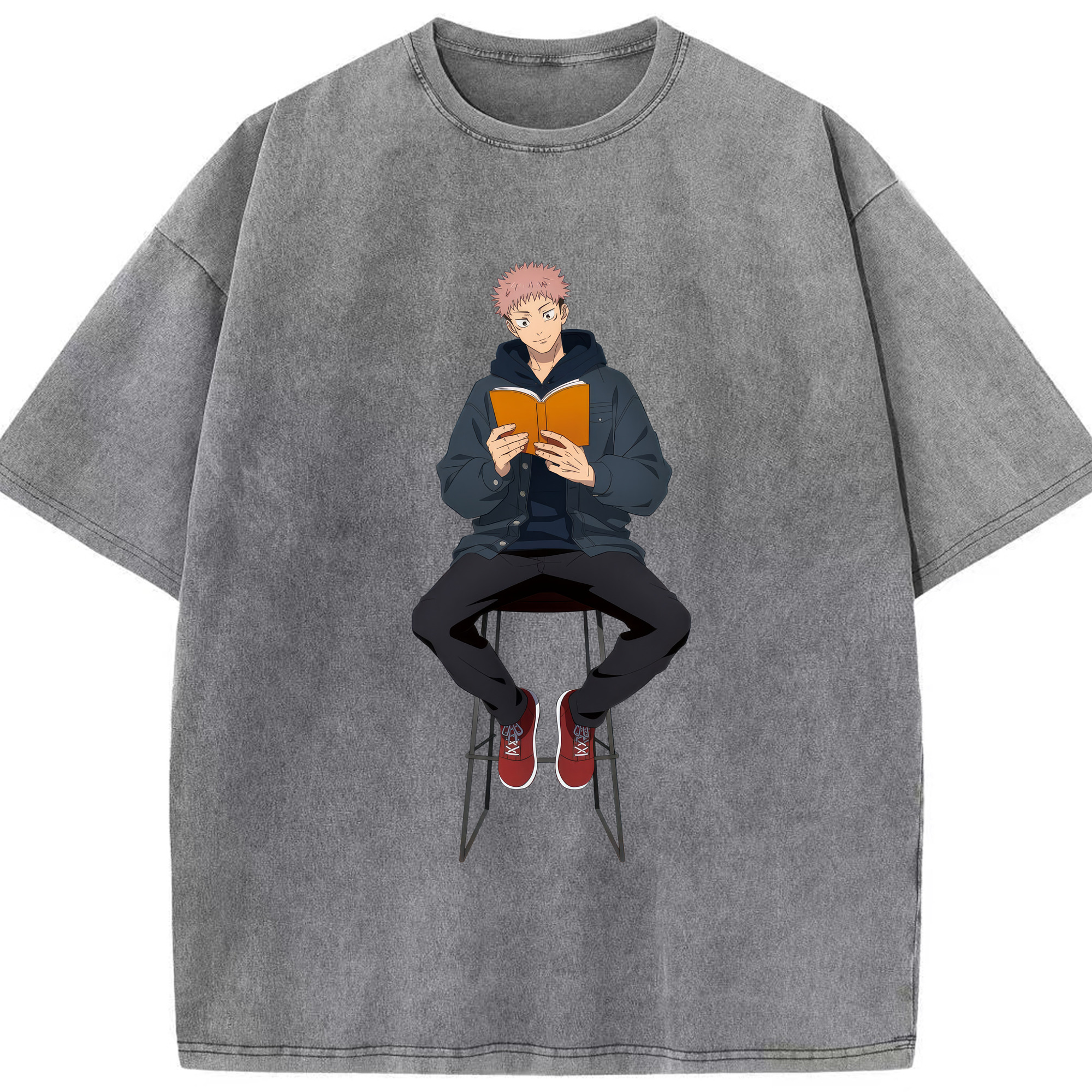 （画像用） 呪術廻戦 Jujutsu Kaisen 綿100% ヴィンテージ風 半袖Tシャツ（フロントプリント）