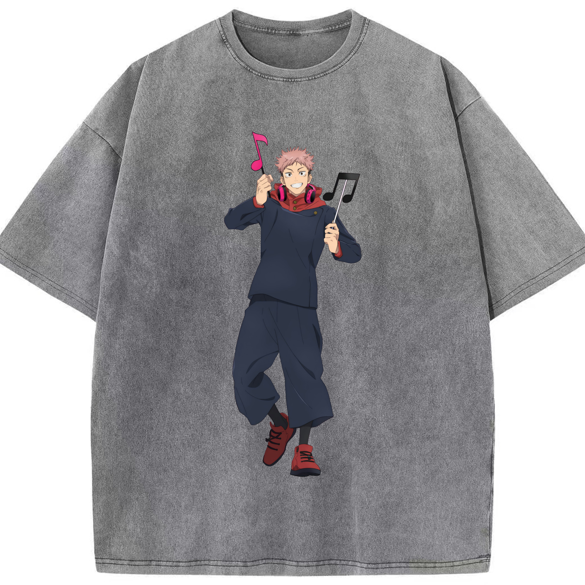（画像用） 呪術廻戦 Jujutsu Kaisen 綿100% ヴィンテージ風 半袖Tシャツ（フロントプリント）