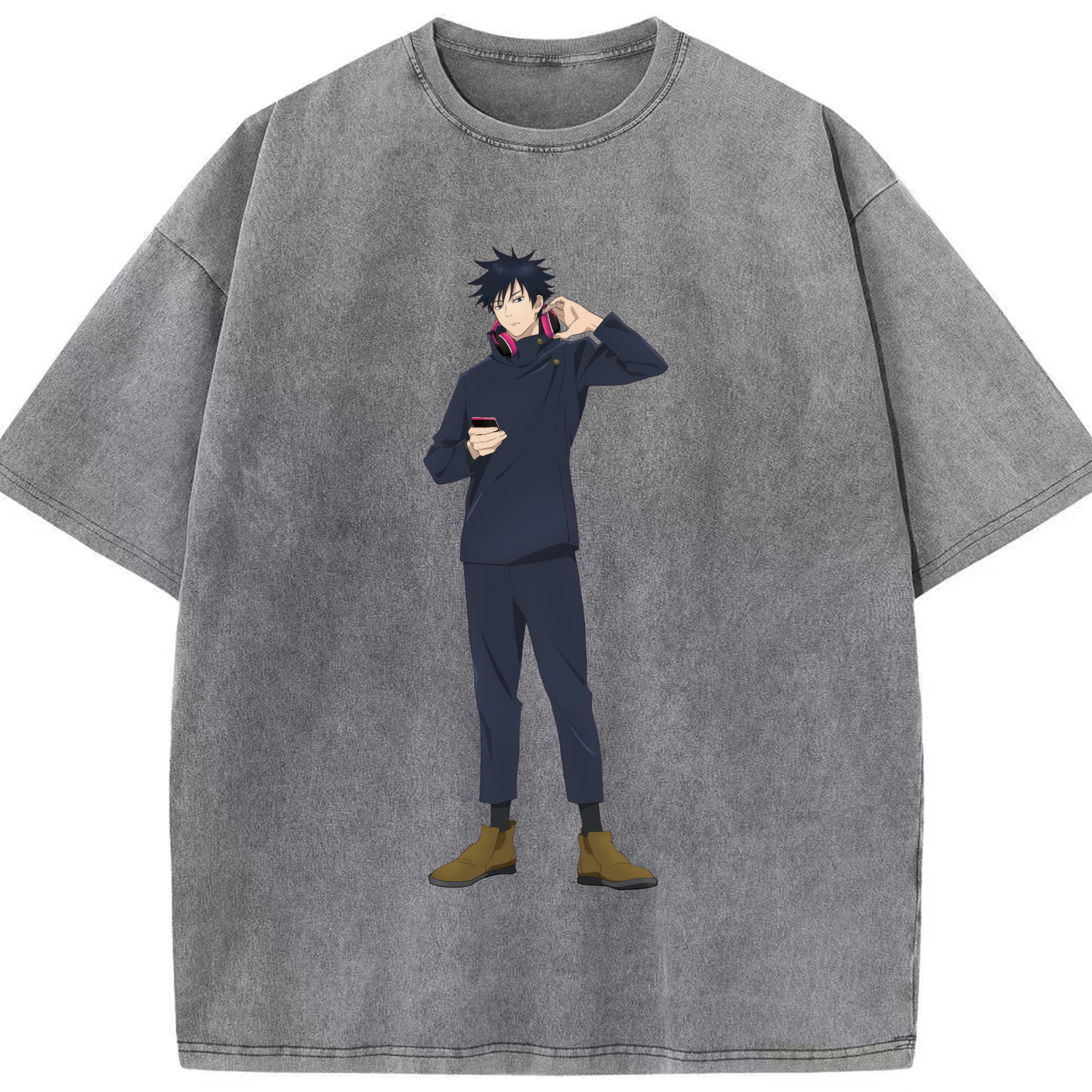（画像用） 呪術廻戦 Jujutsu Kaisen 綿100% ヴィンテージ風 半袖Tシャツ（フロントプリント）
