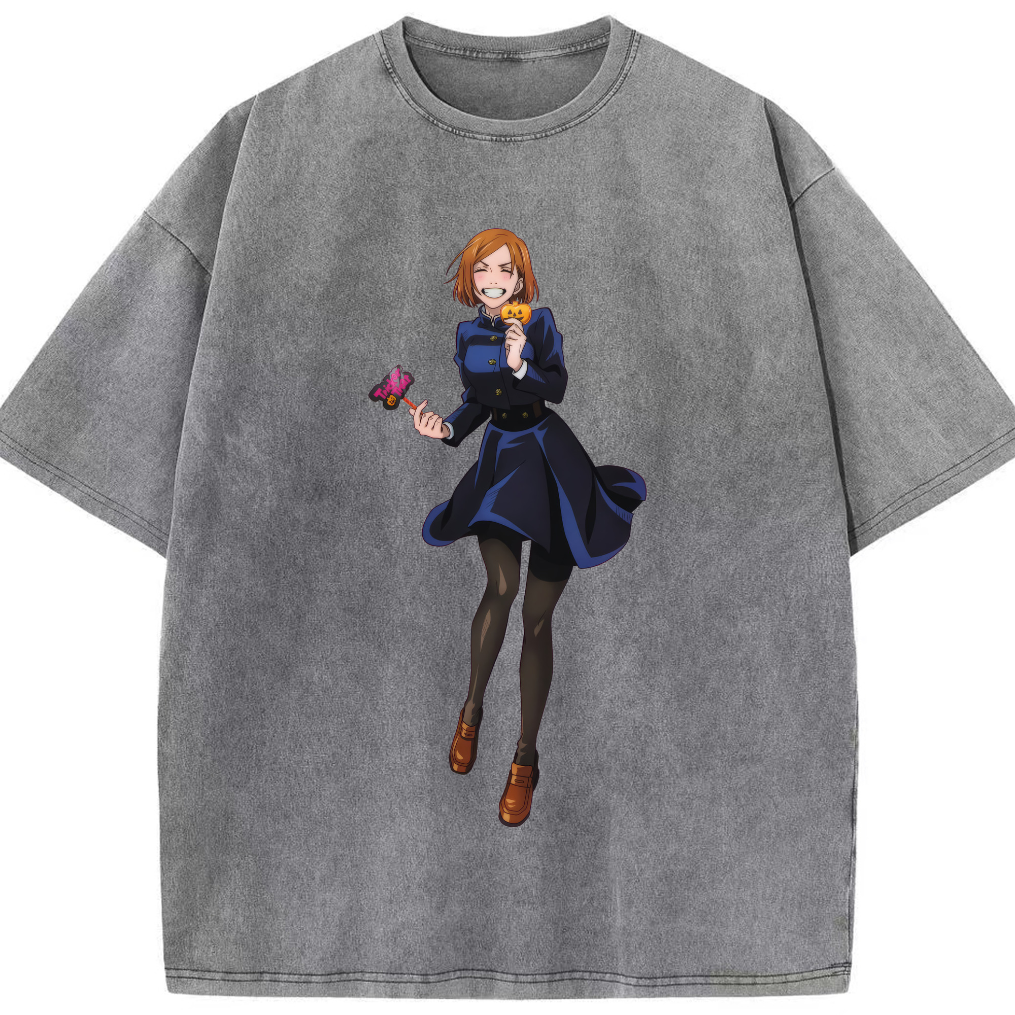 （画像用） 呪術廻戦 Jujutsu Kaisen 綿100% ヴィンテージ風 半袖Tシャツ（フロントプリント）