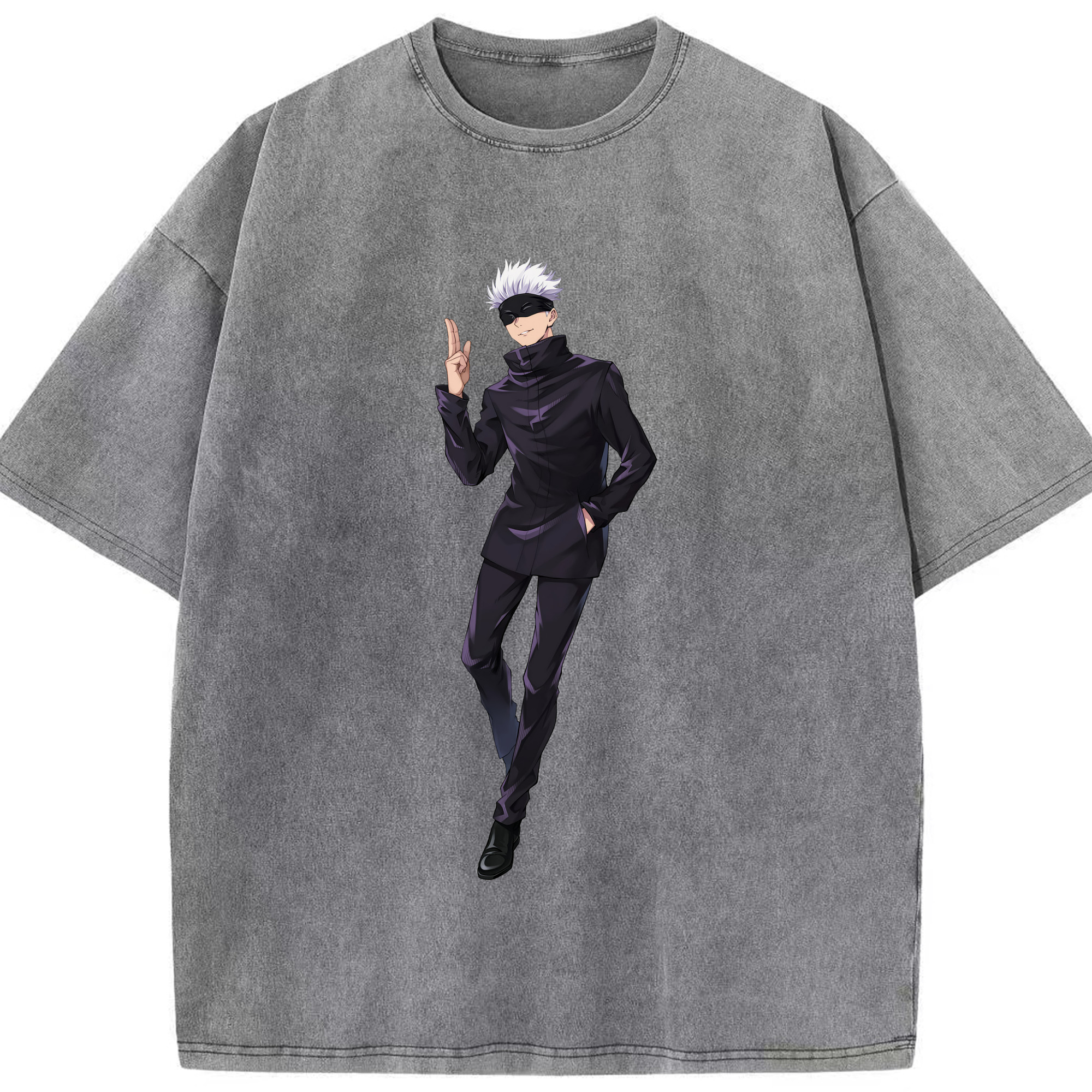 （画像用） 呪術廻戦 Jujutsu Kaisen 綿100% ヴィンテージ風 半袖Tシャツ（フロントプリント）