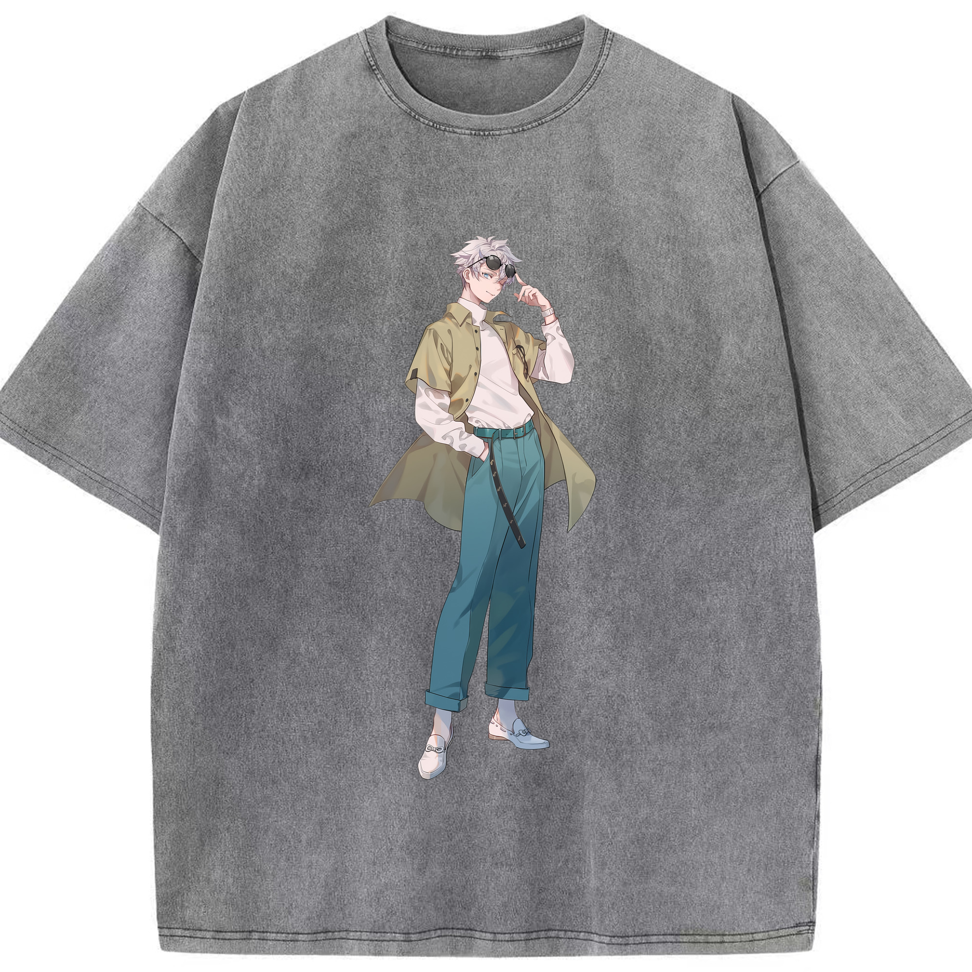 （画像用） 呪術廻戦 Jujutsu Kaisen 綿100% ヴィンテージ風 半袖Tシャツ（フロントプリント）