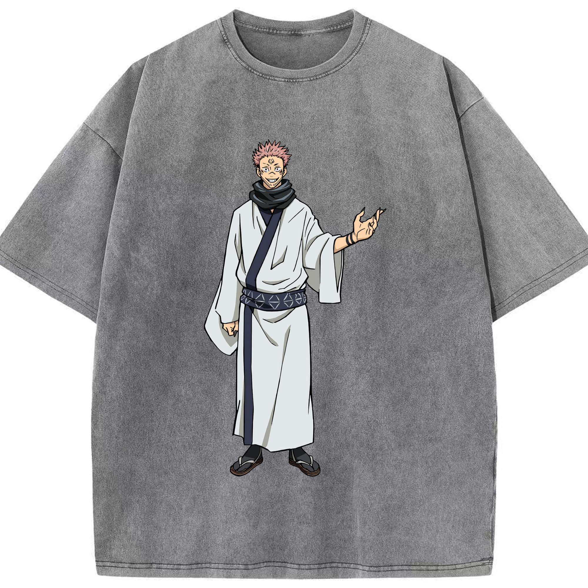 （画像用） 呪術廻戦 Jujutsu Kaisen 綿100% ヴィンテージ風 半袖Tシャツ（フロントプリント）
