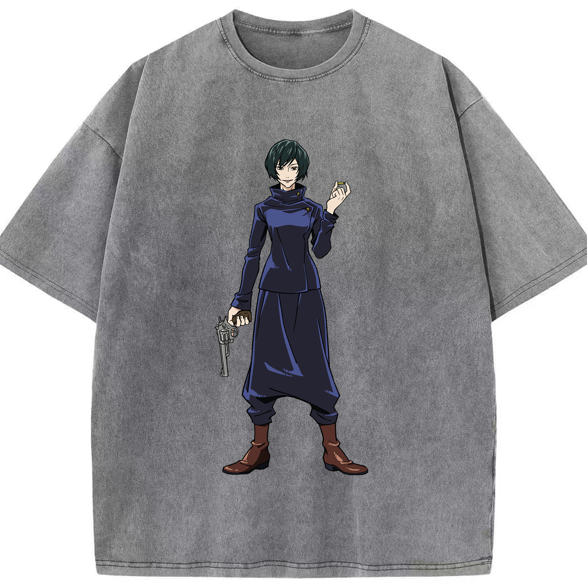 （画像用） 呪術廻戦 Jujutsu Kaisen 綿100% ヴィンテージ風 半袖Tシャツ（フロントプリント）