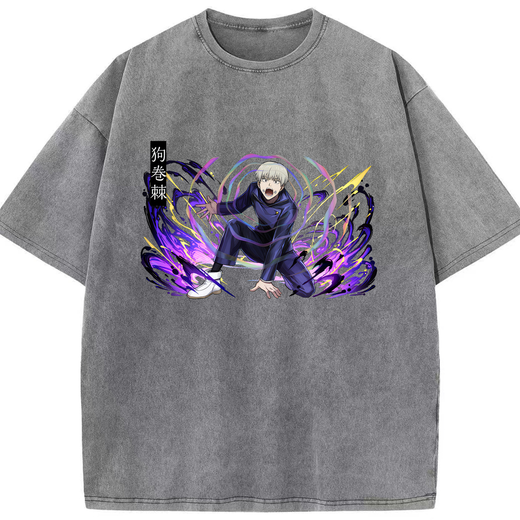 （画像用） 呪術廻戦 Jujutsu Kaisen 綿100% ヴィンテージ風 半袖Tシャツ（フロントプリント）