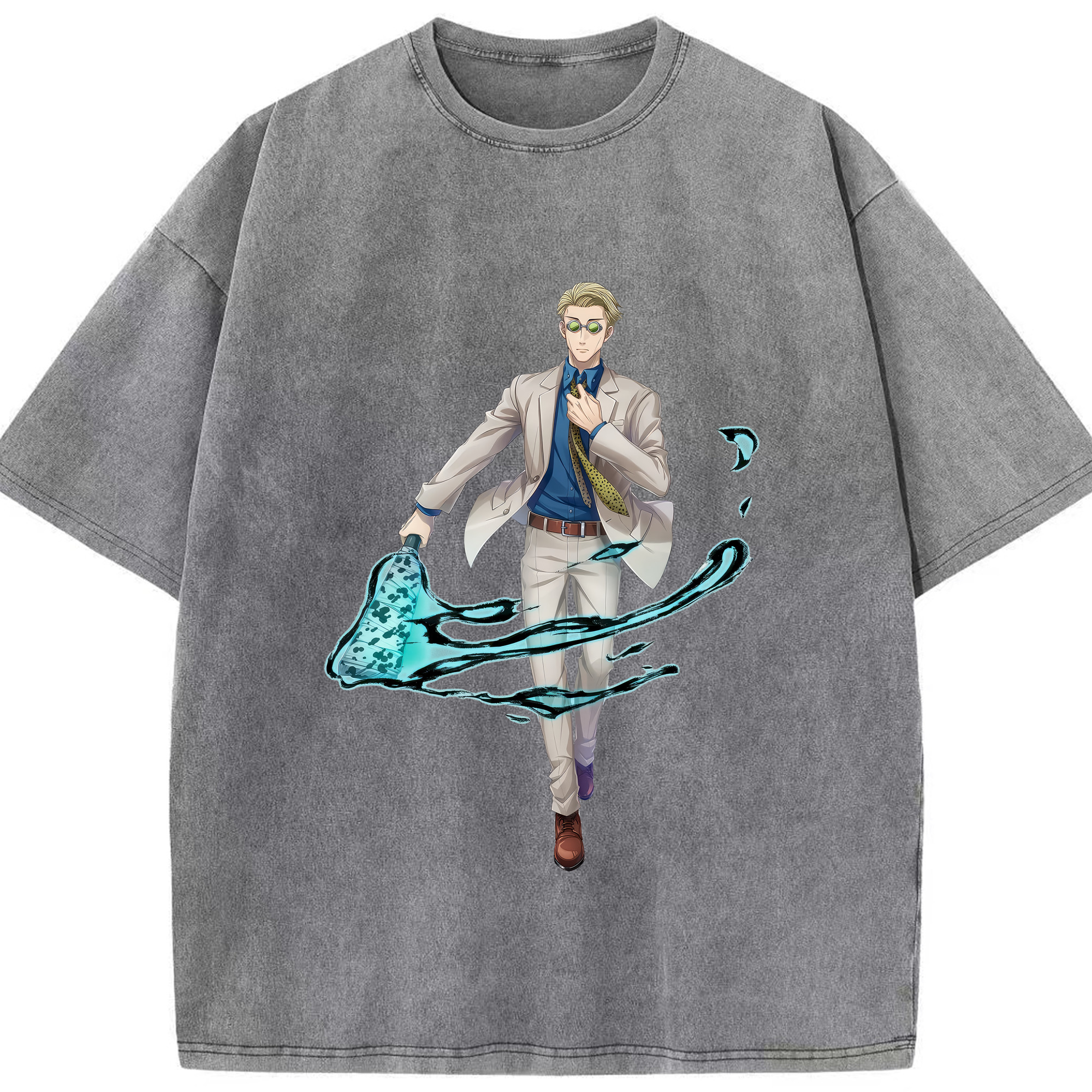 （画像用） 呪術廻戦 Jujutsu Kaisen 綿100% ヴィンテージ風 半袖Tシャツ（フロントプリント）