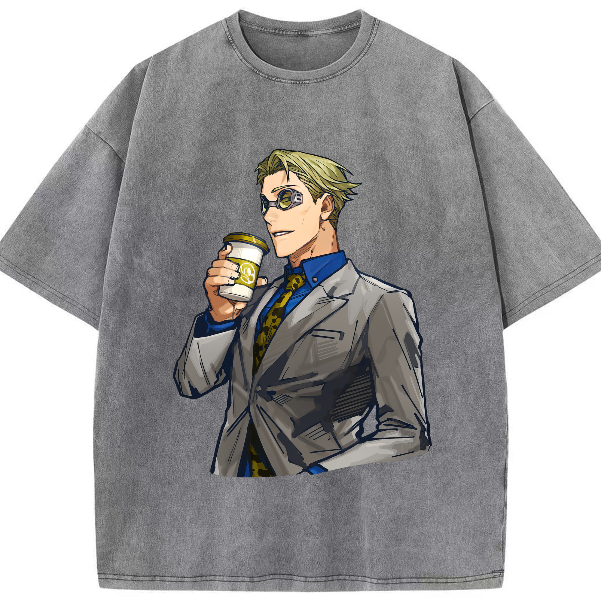 （画像用） 呪術廻戦 Jujutsu Kaisen 綿100% ヴィンテージ風 半袖Tシャツ（フロントプリント）