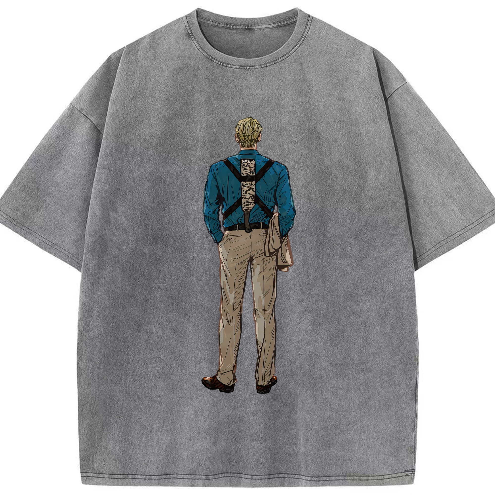 （画像用） 呪術廻戦 Jujutsu Kaisen 綿100% ヴィンテージ風 半袖Tシャツ（フロントプリント）