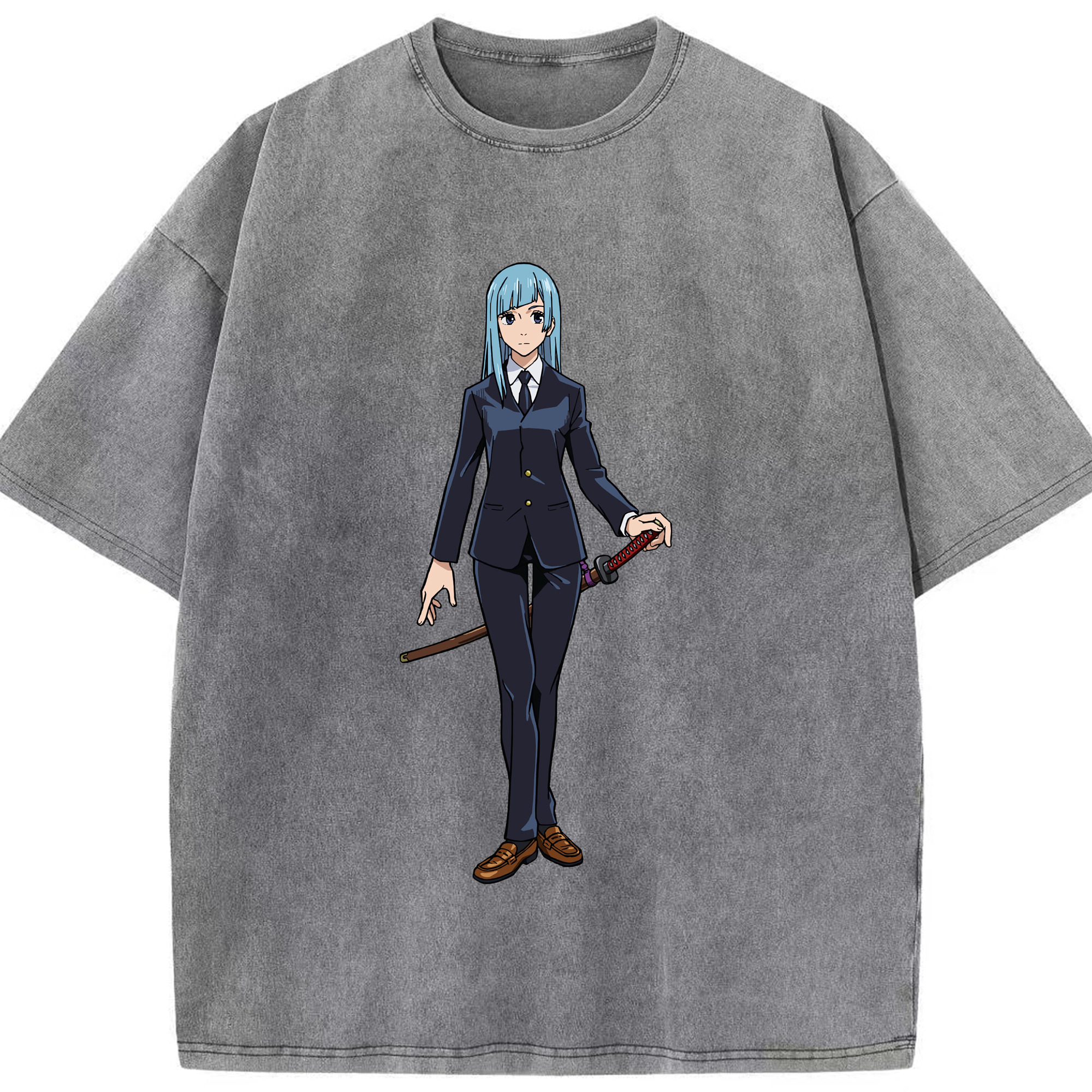 （画像用） 呪術廻戦 Jujutsu Kaisen 綿100% ヴィンテージ風 半袖Tシャツ（フロントプリント）
