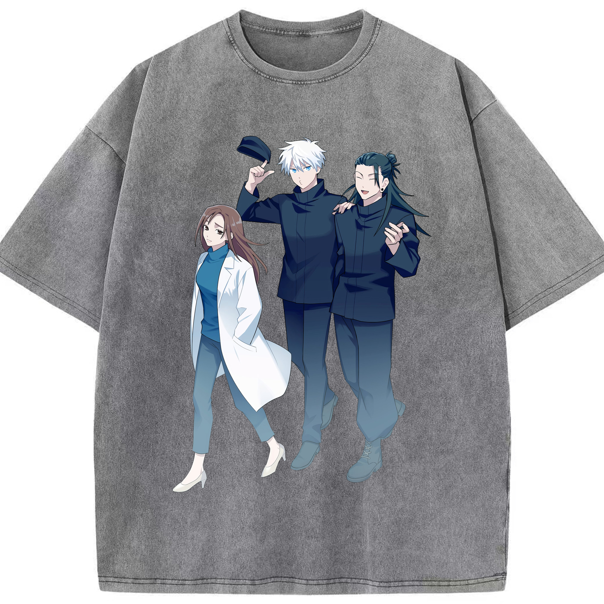 （画像用） 呪術廻戦 Jujutsu Kaisen 綿100% ヴィンテージ風 半袖Tシャツ（フロントプリント）
