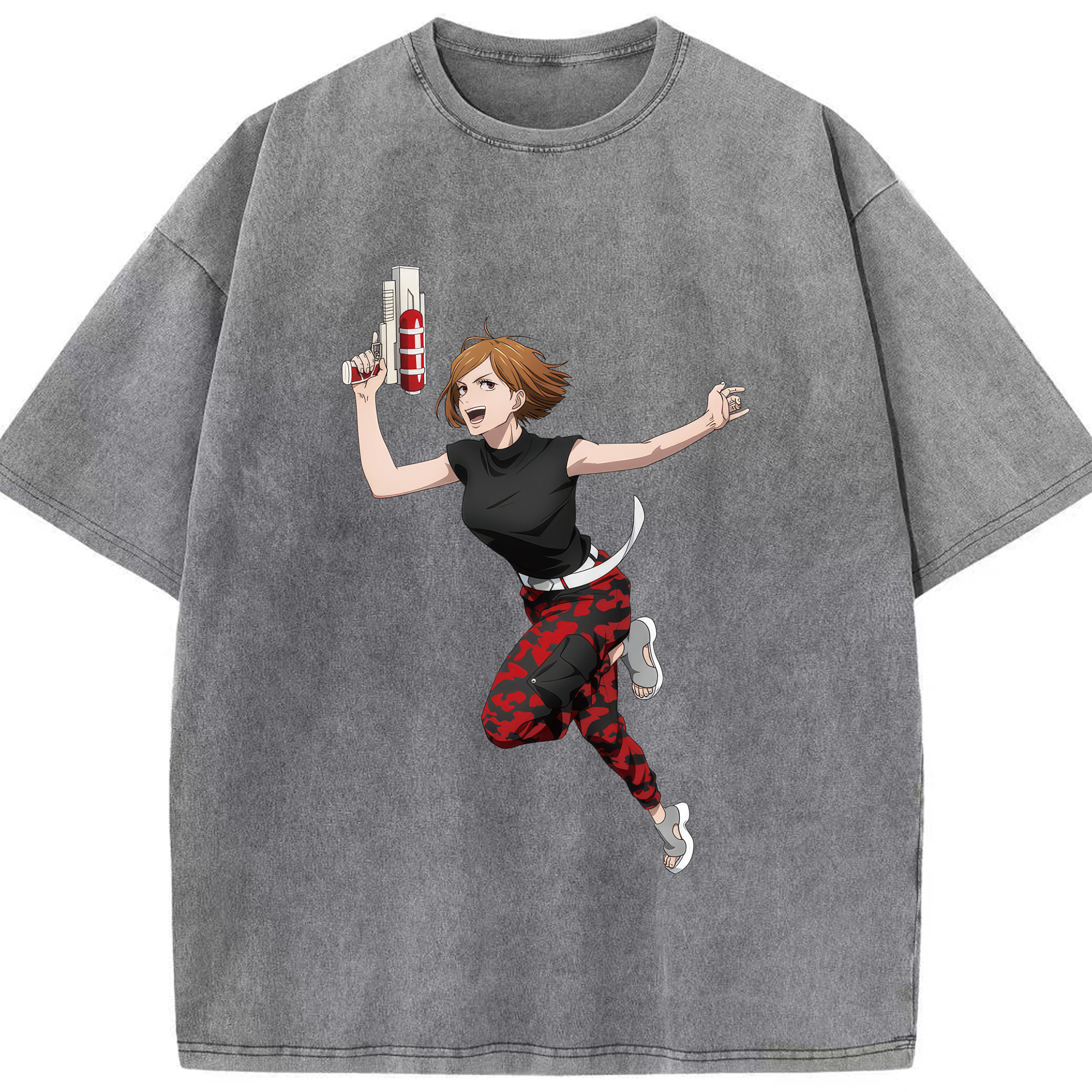 （画像用） 呪術廻戦 Jujutsu Kaisen 綿100% ヴィンテージ風 半袖Tシャツ（フロントプリント）