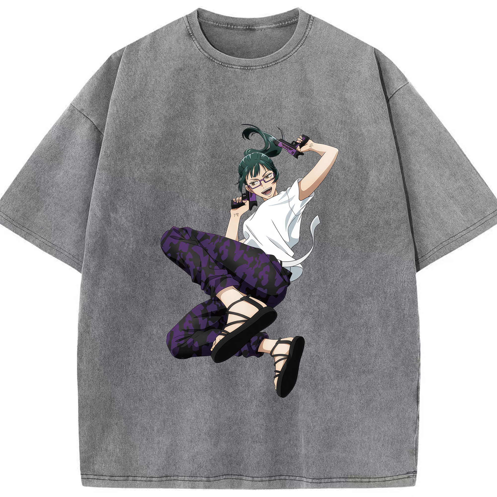 （画像用） 呪術廻戦 Jujutsu Kaisen 綿100% ヴィンテージ風 半袖Tシャツ（フロントプリント）