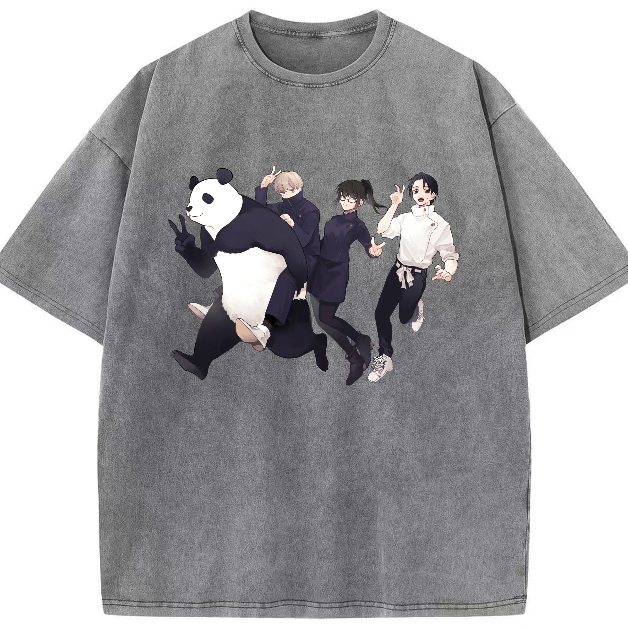 （画像用） 呪術廻戦 Jujutsu Kaisen 綿100% ヴィンテージ風 半袖Tシャツ（フロントプリント）