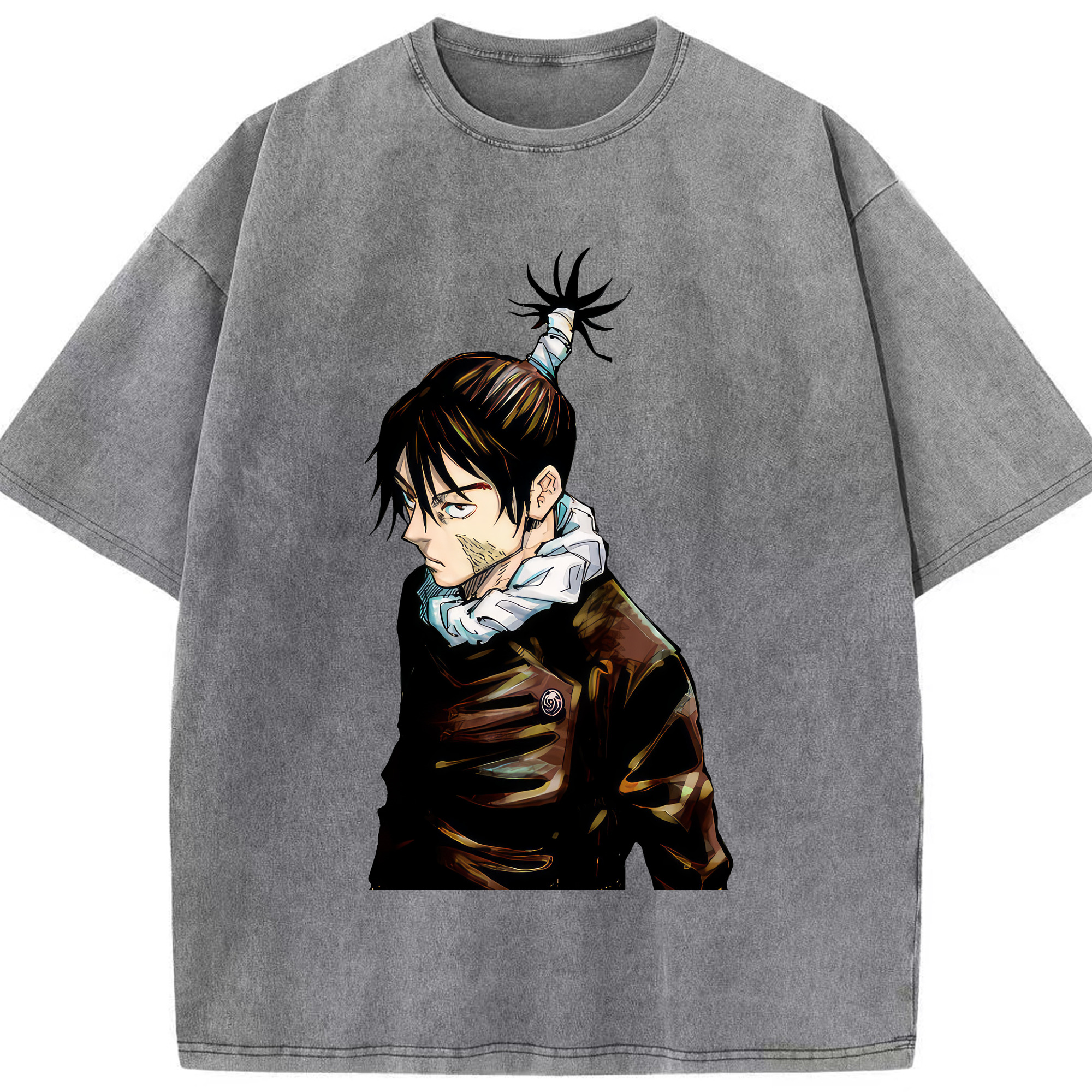 （画像用） 呪術廻戦 Jujutsu Kaisen 綿100% ヴィンテージ風 半袖Tシャツ（フロントプリント）