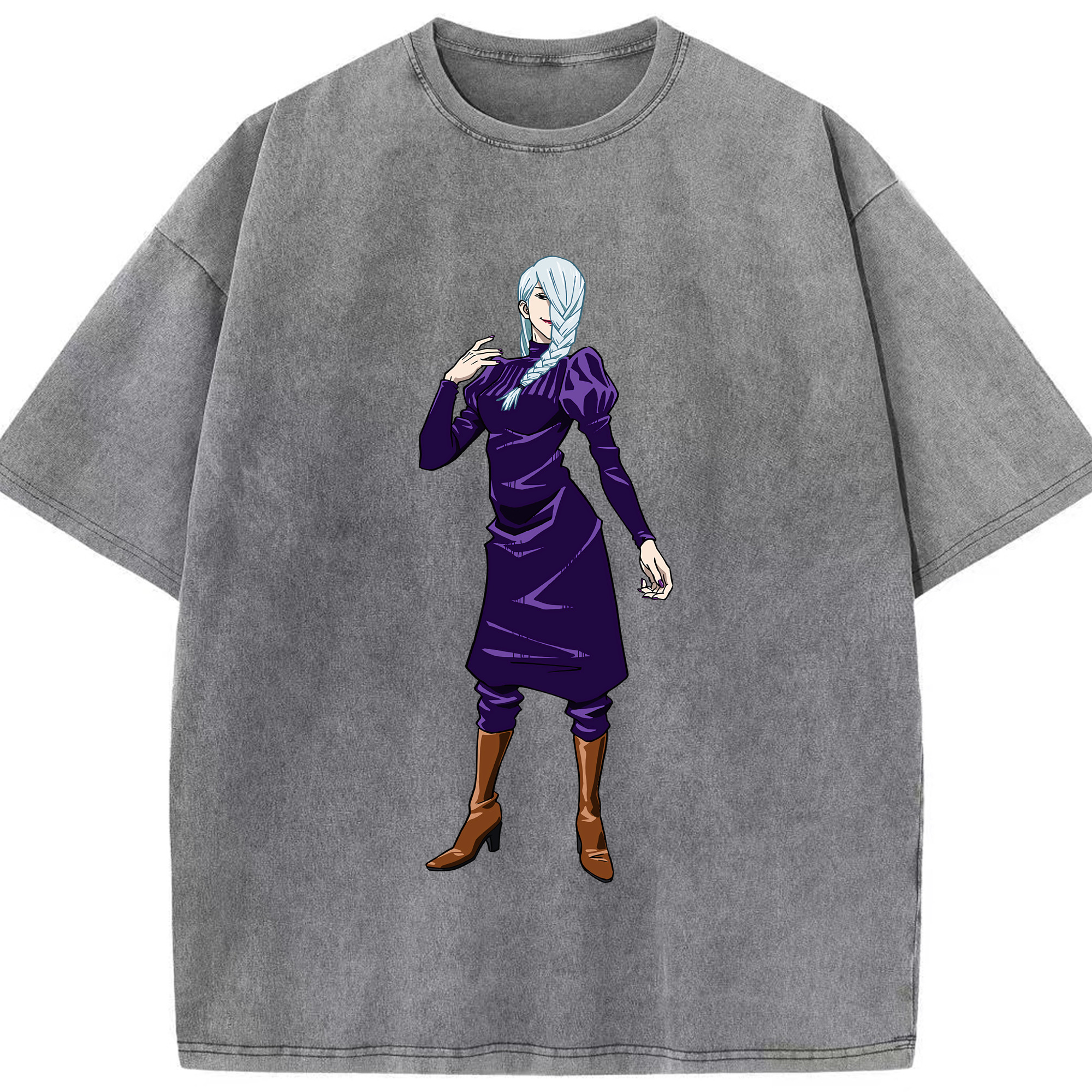 （画像用） 呪術廻戦 Jujutsu Kaisen 綿100% ヴィンテージ風 半袖Tシャツ（フロントプリント）